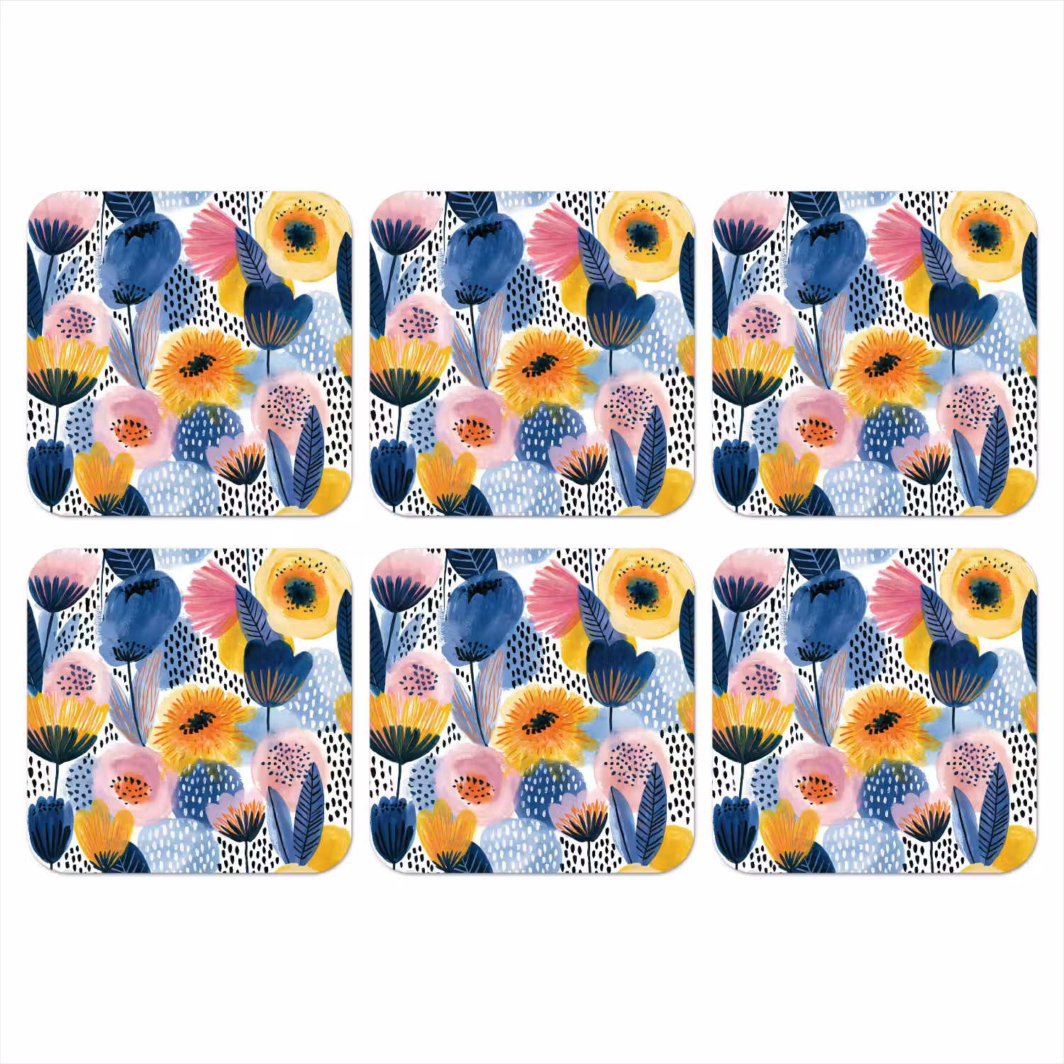 Creatief - Patroon - Kleurrijk onderzetter kurk middel 366 -3d