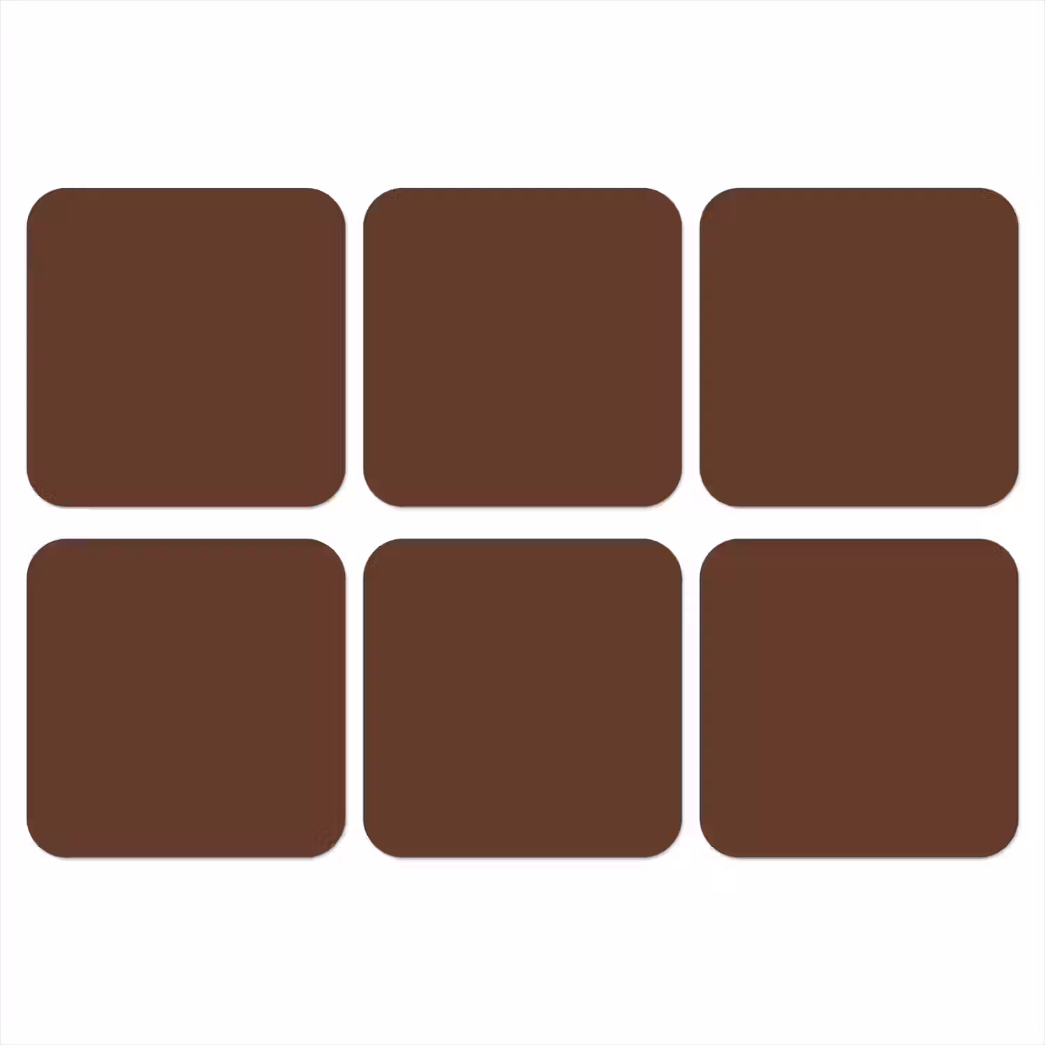 Deep - Clay - Brown - Bruin onderzetter kurk middel 366 -3d