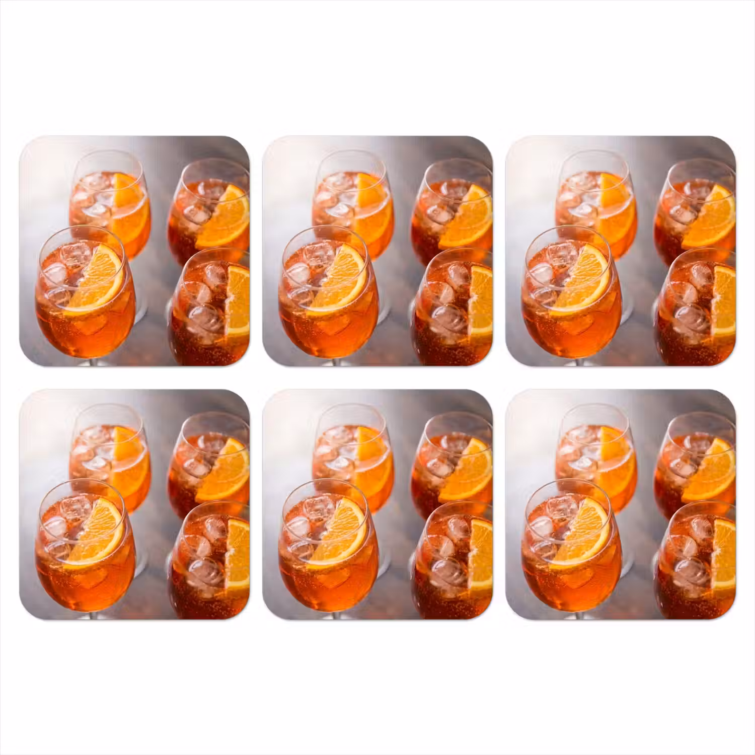 Drank - Sinaasappel - IJs - Zomer - Oranje onderzetter kurk middel -3d