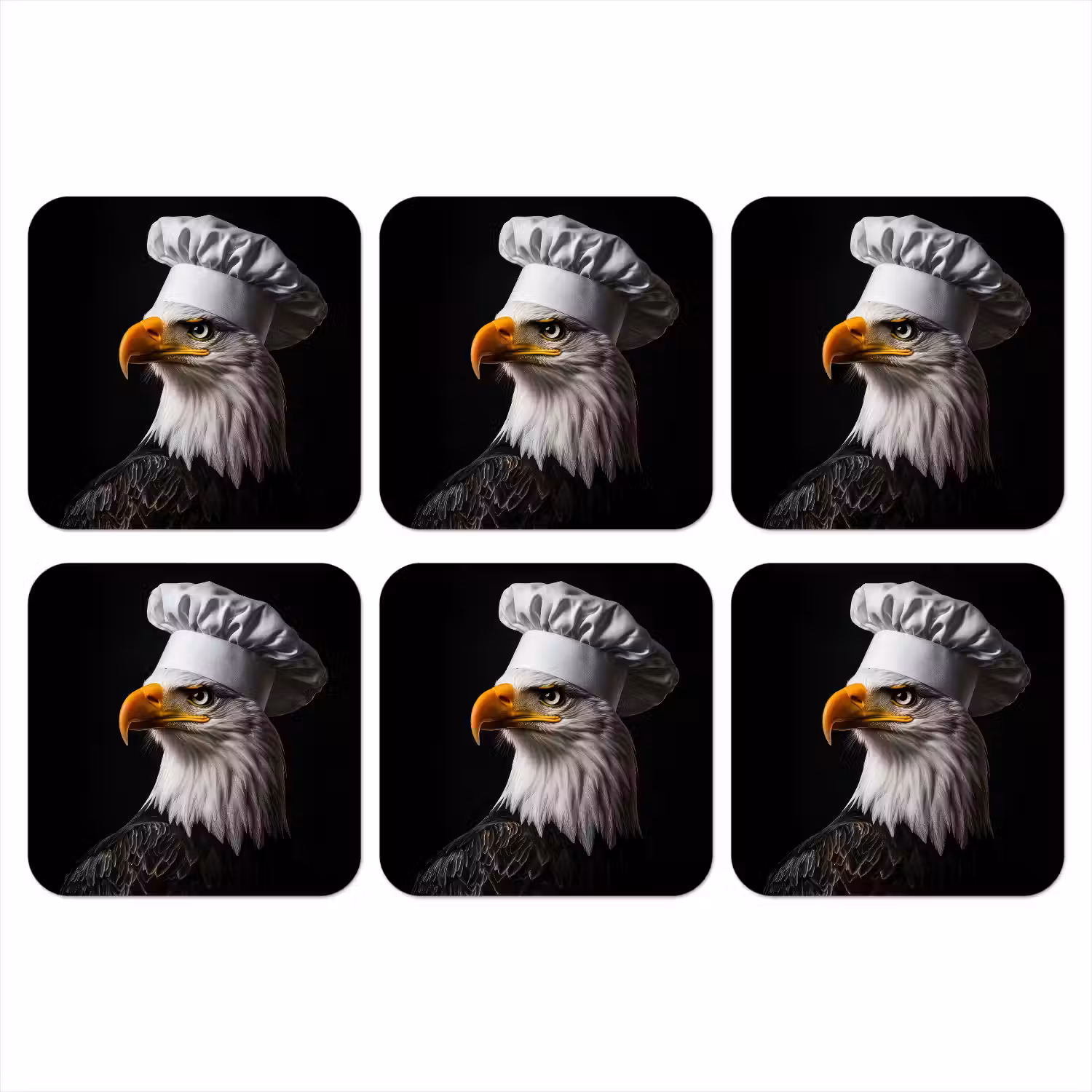 Arend -Amerika - Koksmuts - Vogel - Stoer onderzetter kurk middel -3d