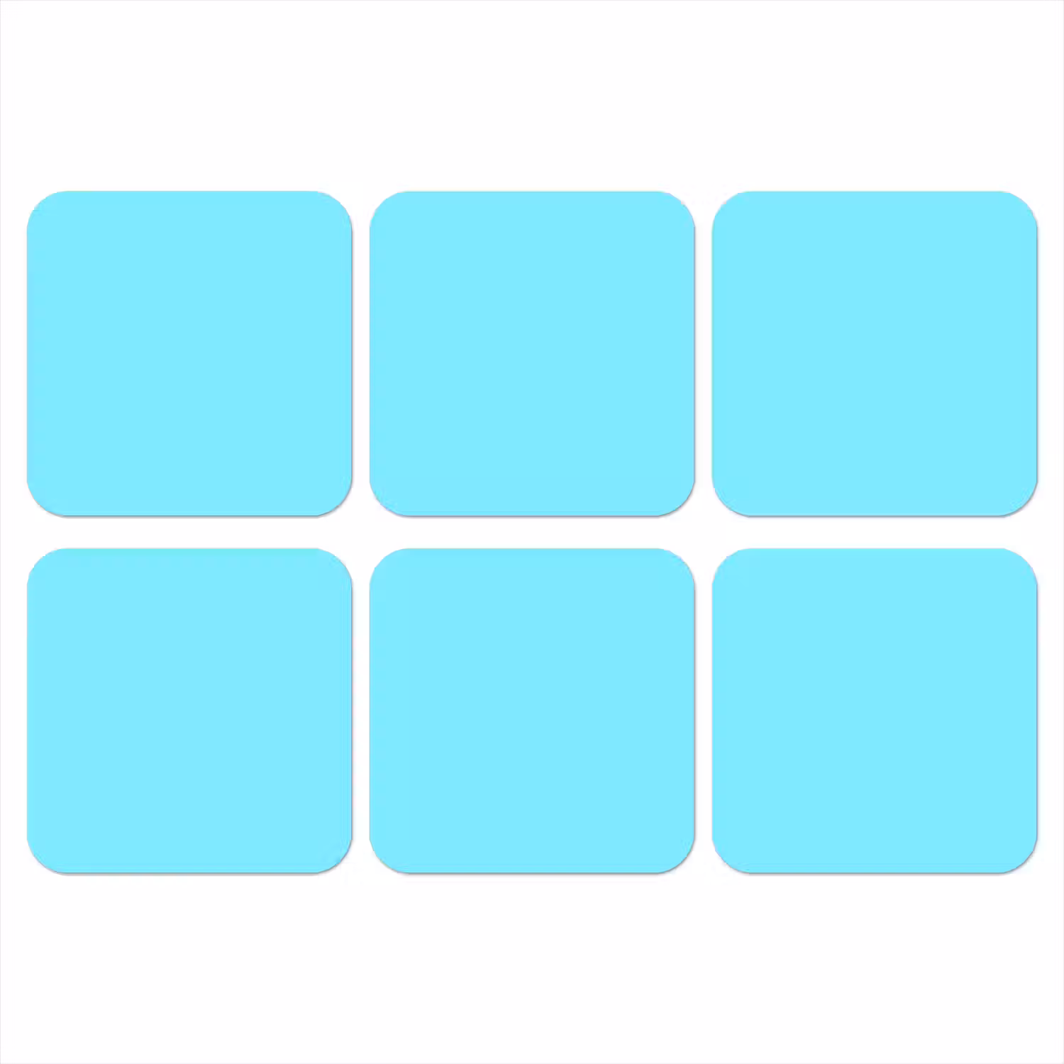 Electric - Cyan - Blauw onderzetter kurk middel 366 -3d