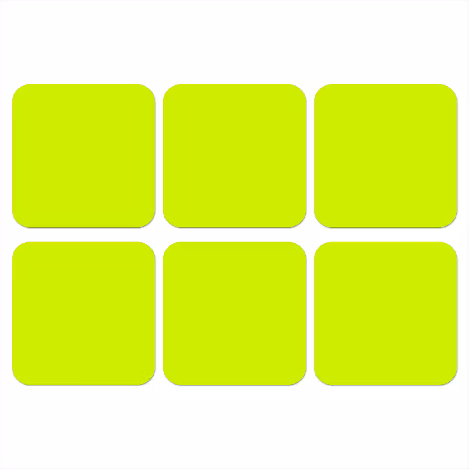 Electric - Lemon - Geel onderzetter kurk middel 366 -3d