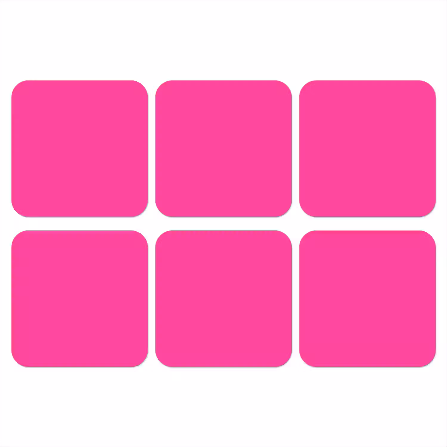 Electric - Magenta - Roze onderzetter kurk middel 366 -3d