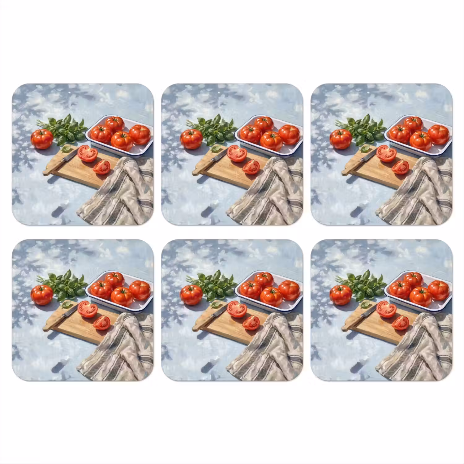 Eten - Keuken - Ingrediënten - Stillleven - Rood onderzetter kurk middel -3d