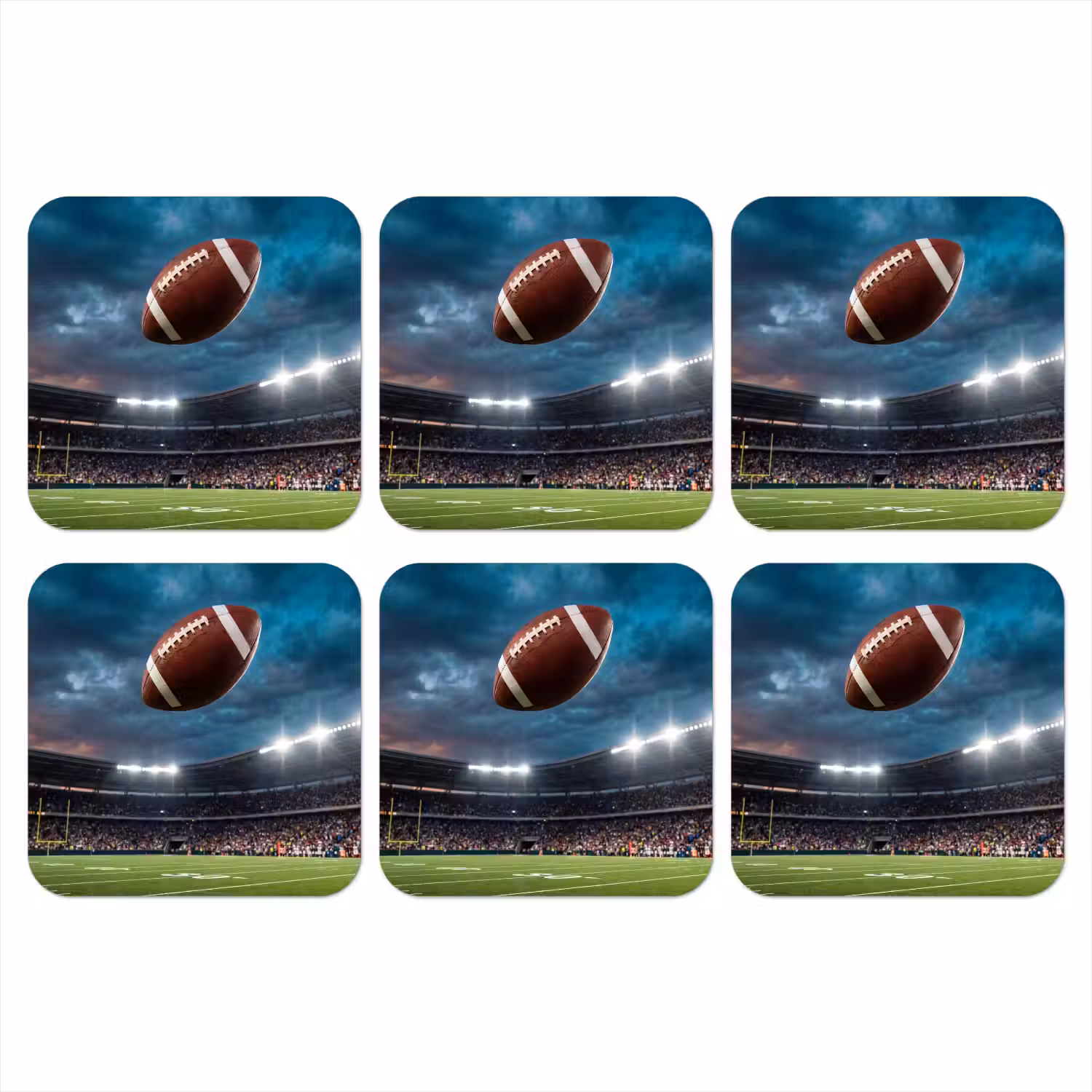 Football - Bal - Stadion - Sport onderzetter kurk middel -3d