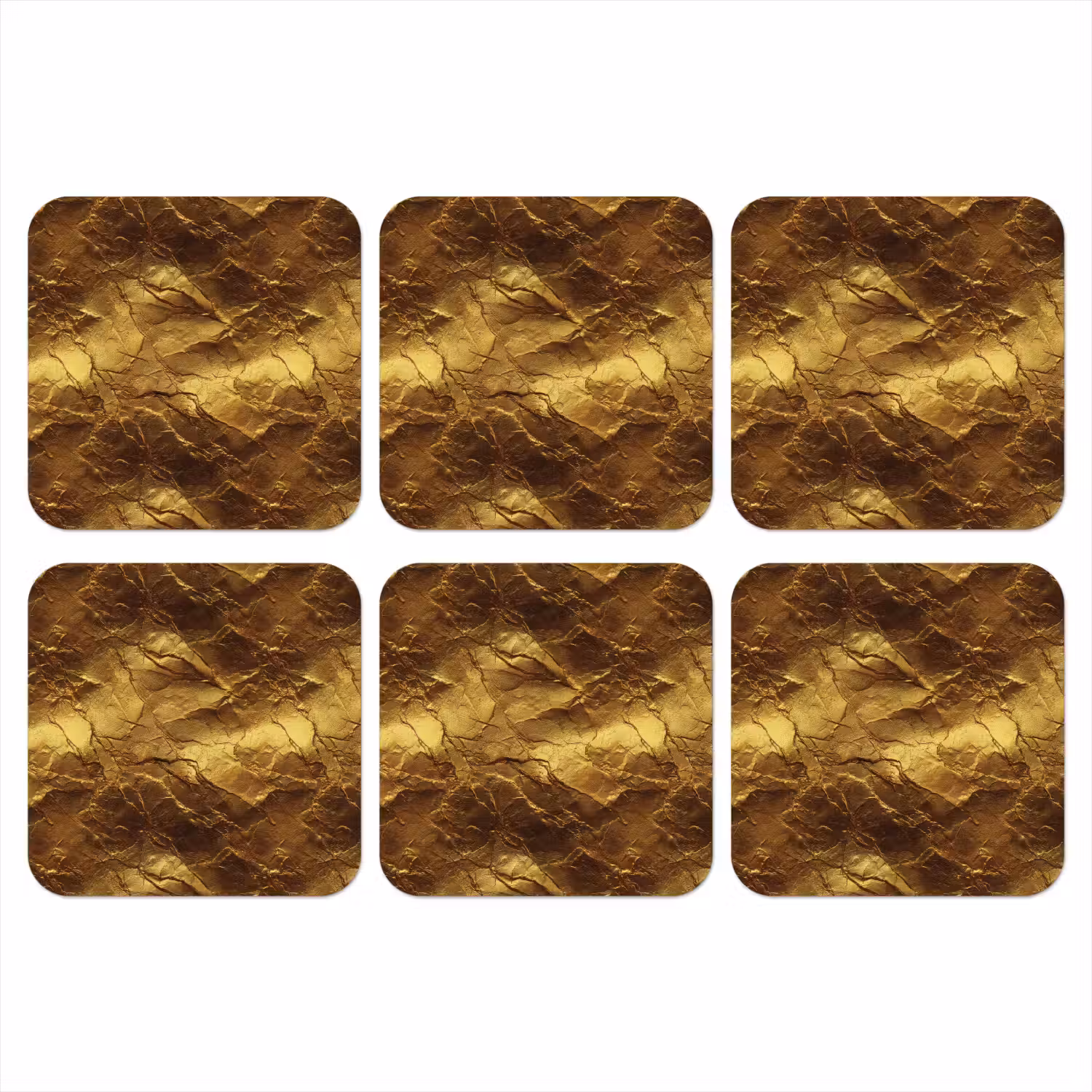 Bladgoud - Textuur - Goud onderzetter kurk middel 366 -3d