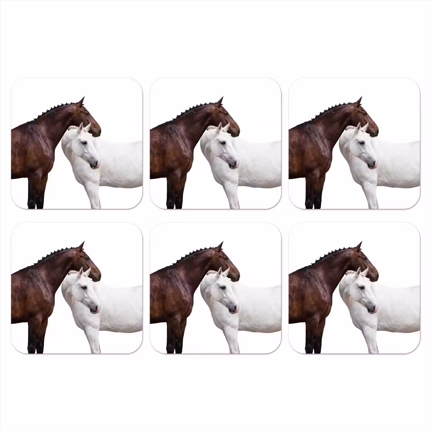 Paard - Modern - Balans onderzetter kurk middel -3d