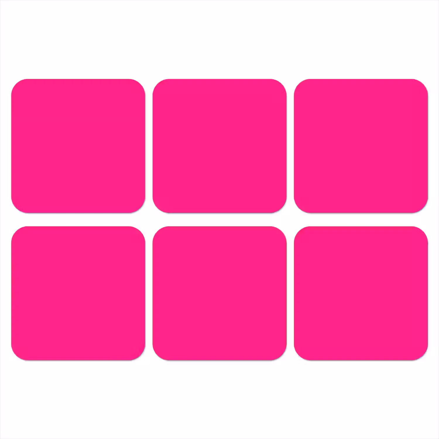 Hot - Fuchsia - Roze onderzetter kurk middel 366 -3d
