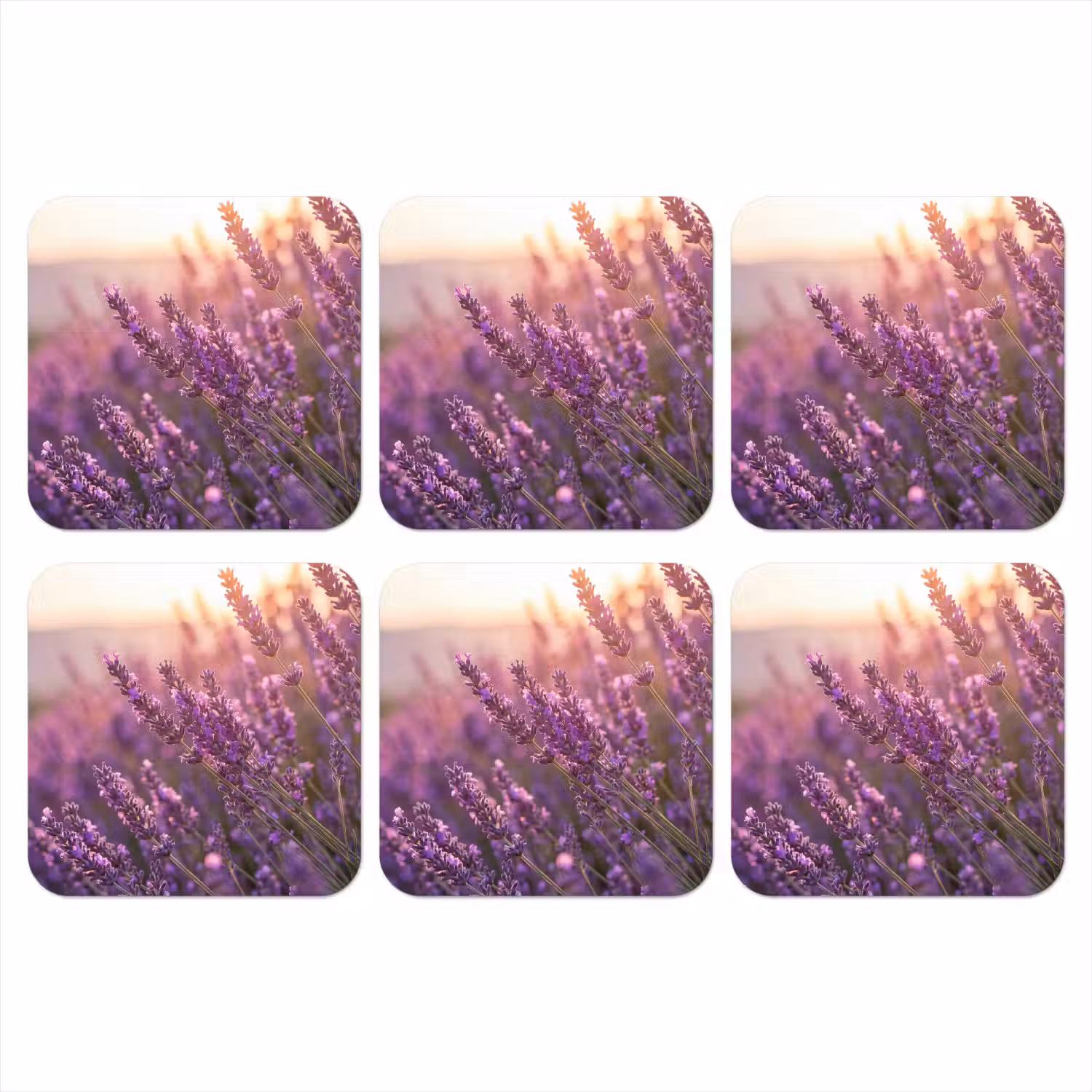 Lavendel - Paars - Zonlicht onderzetter kurk middel -3d