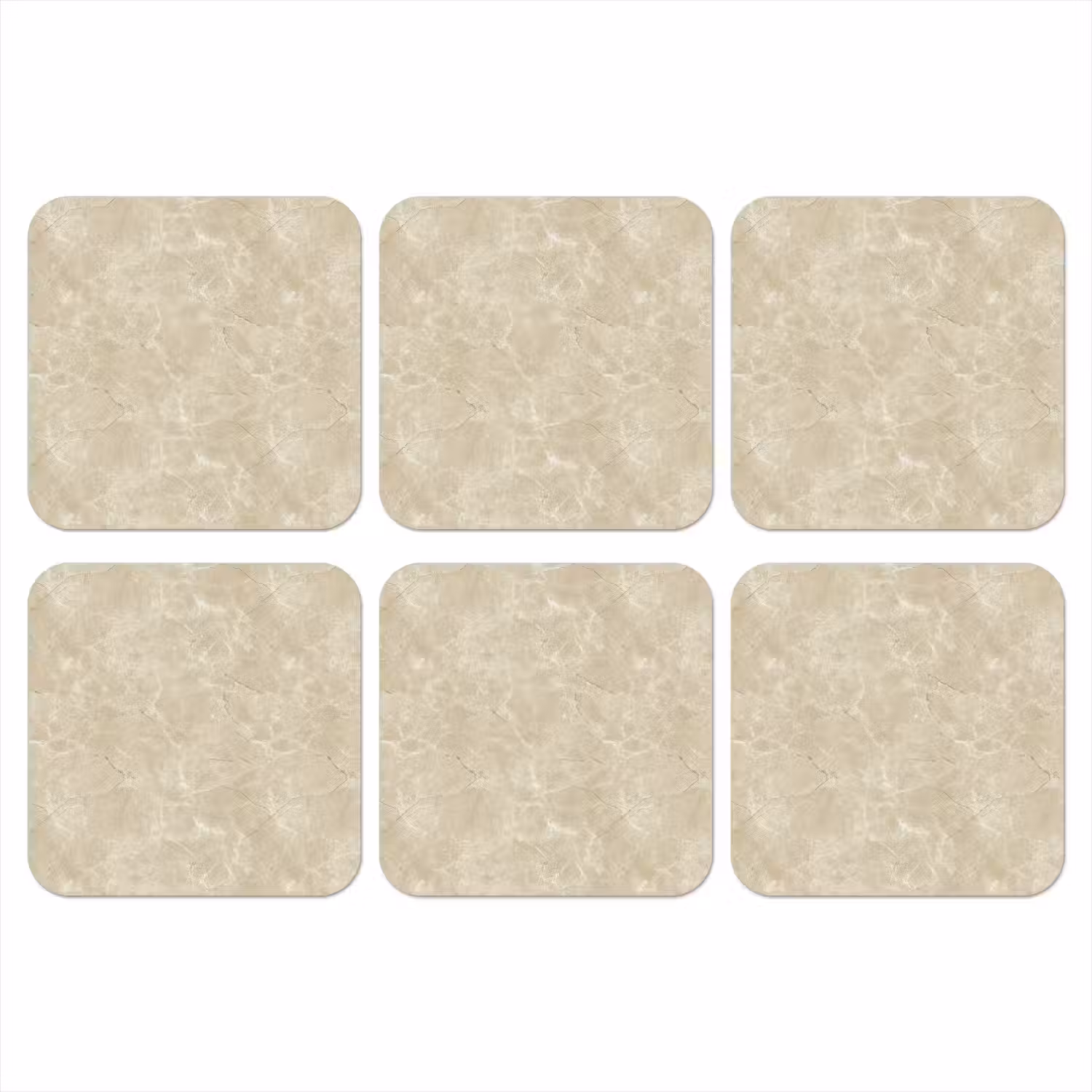 Lichtbeige - Marmer - Diffusie adering onderzetter kurk middel 366 -3d