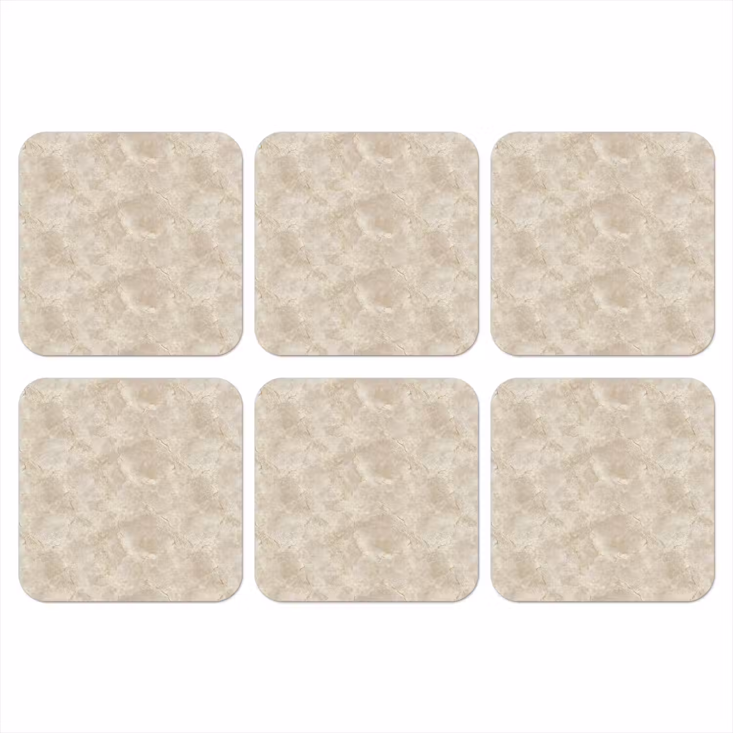 Lichtbeige - Marmer - Aders onderzetter kurk middel 366 -3d