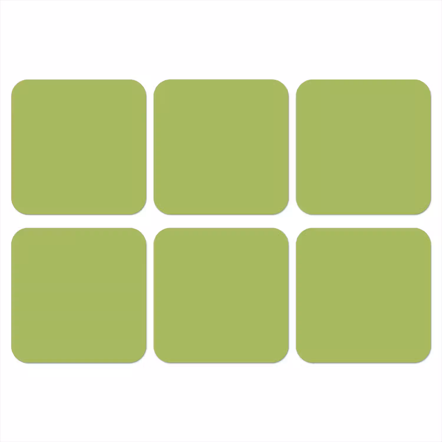 Lime - Glow - Groen onderzetter kurk middel 366 -3d