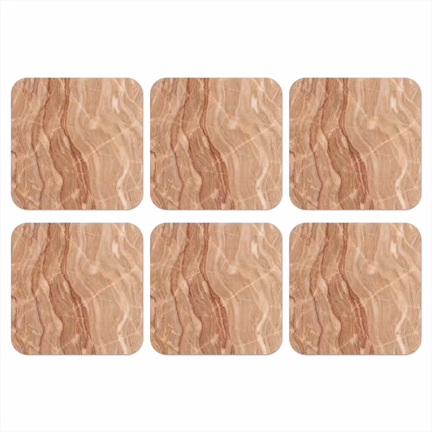 Marmer - Ader - Natuur - Abstract - Beige onderzetter kurk middel -3d