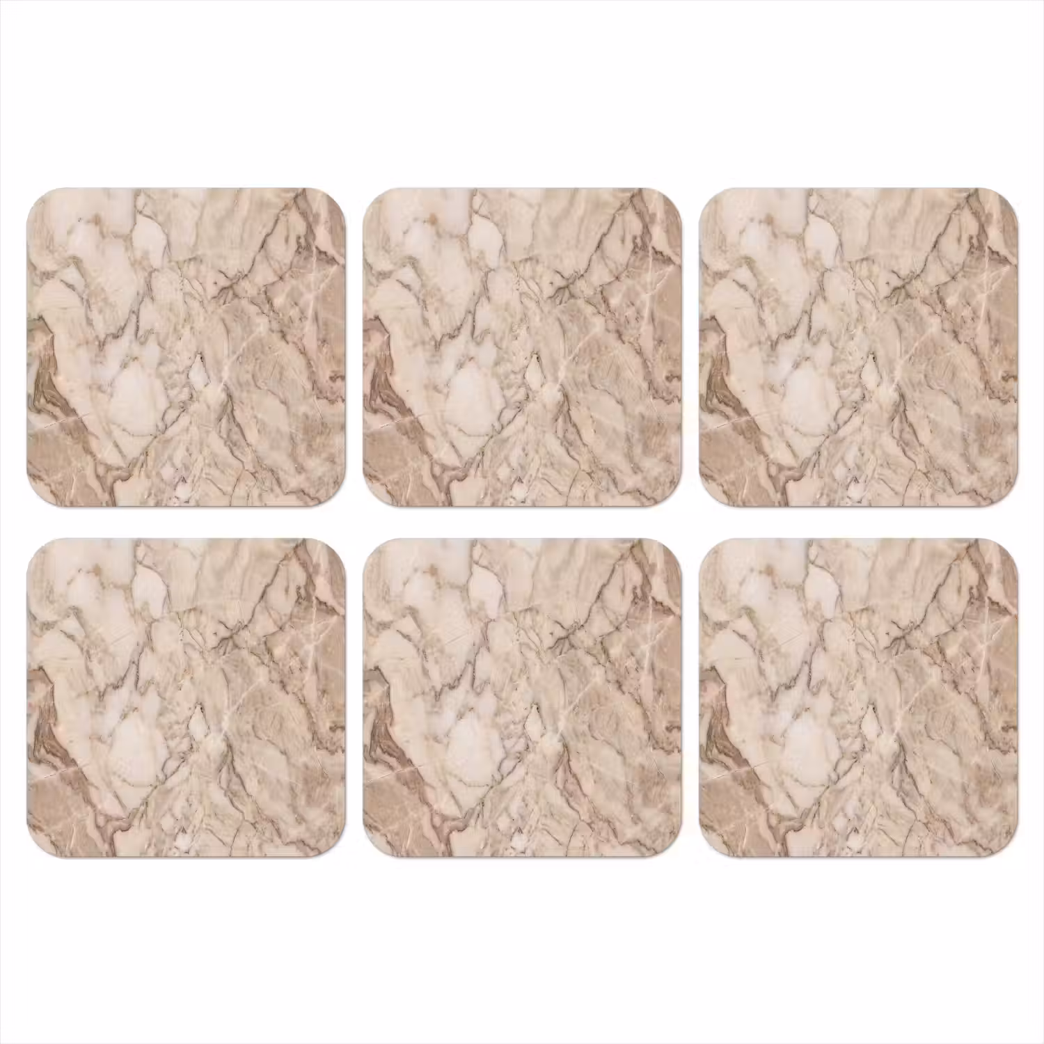 Marmer - Aderen - Textuur - Beige - Modern onderzetter kurk middel -3d