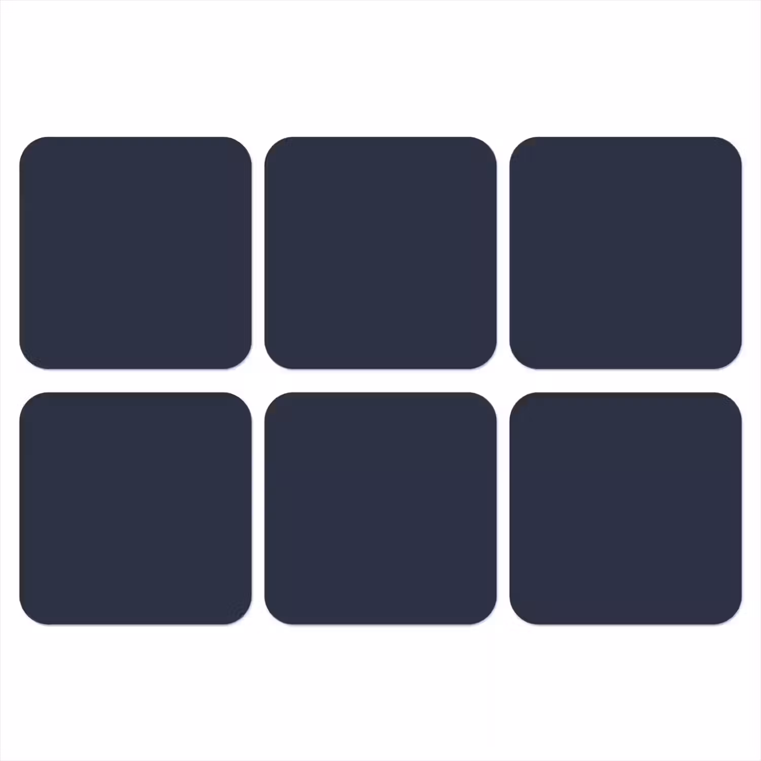 Midnight - Swing - Blauw onderzetter kurk middel 366 -3d