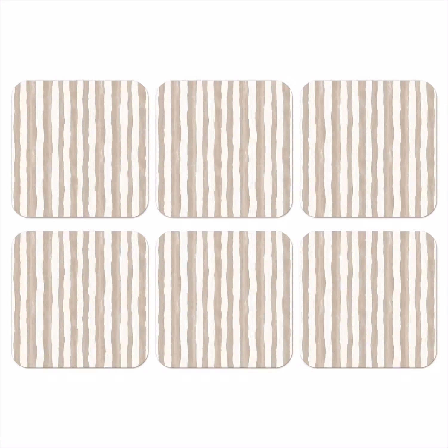 Minimalistisch - Strepen - Beige onderzetter kurk middel 366 -3d