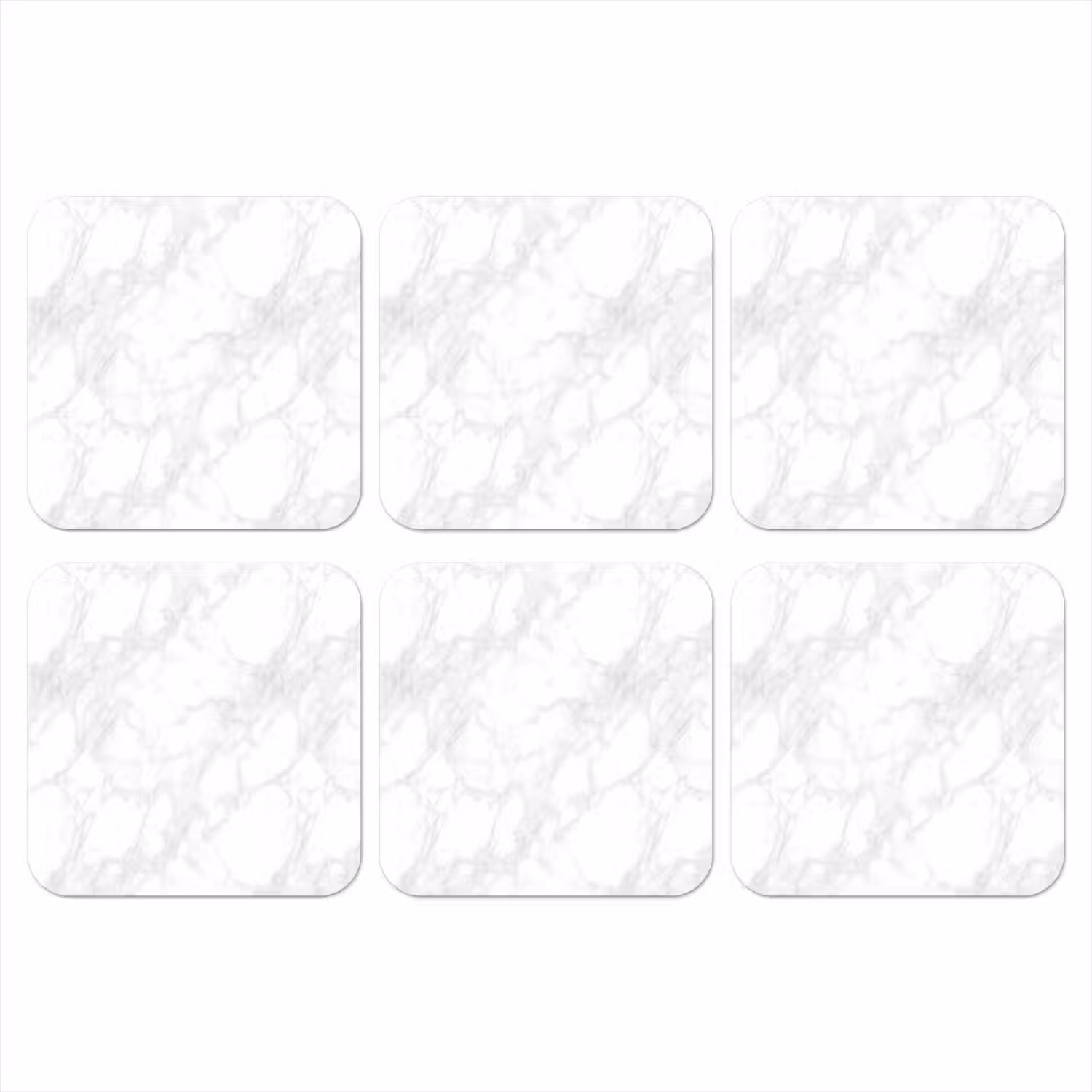 Minimalistisch - Wit - Grijze aders onderzetter kurk middel 366 -3d