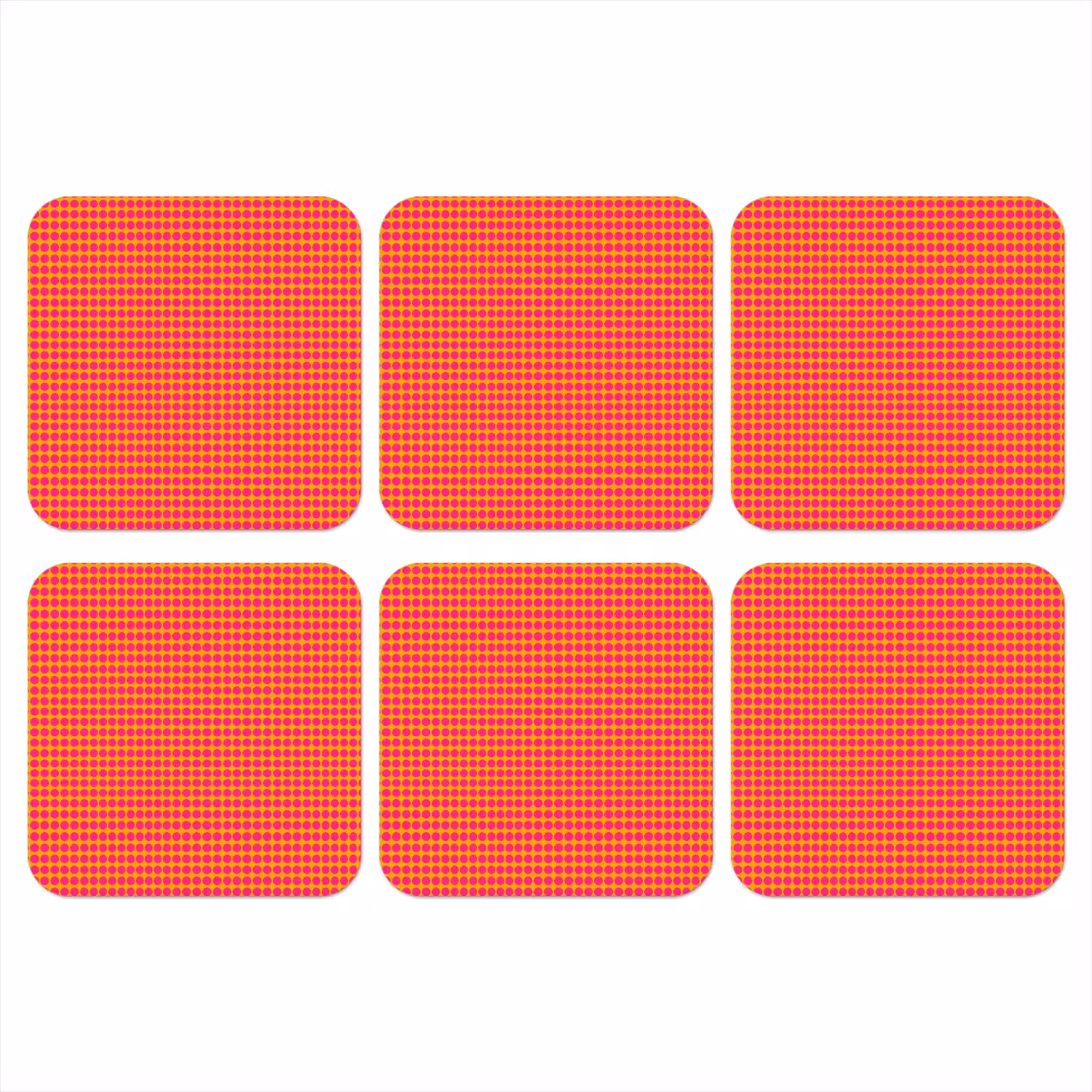 Modern - Stippen - Oranje onderzetter kurk middel 366 -3d