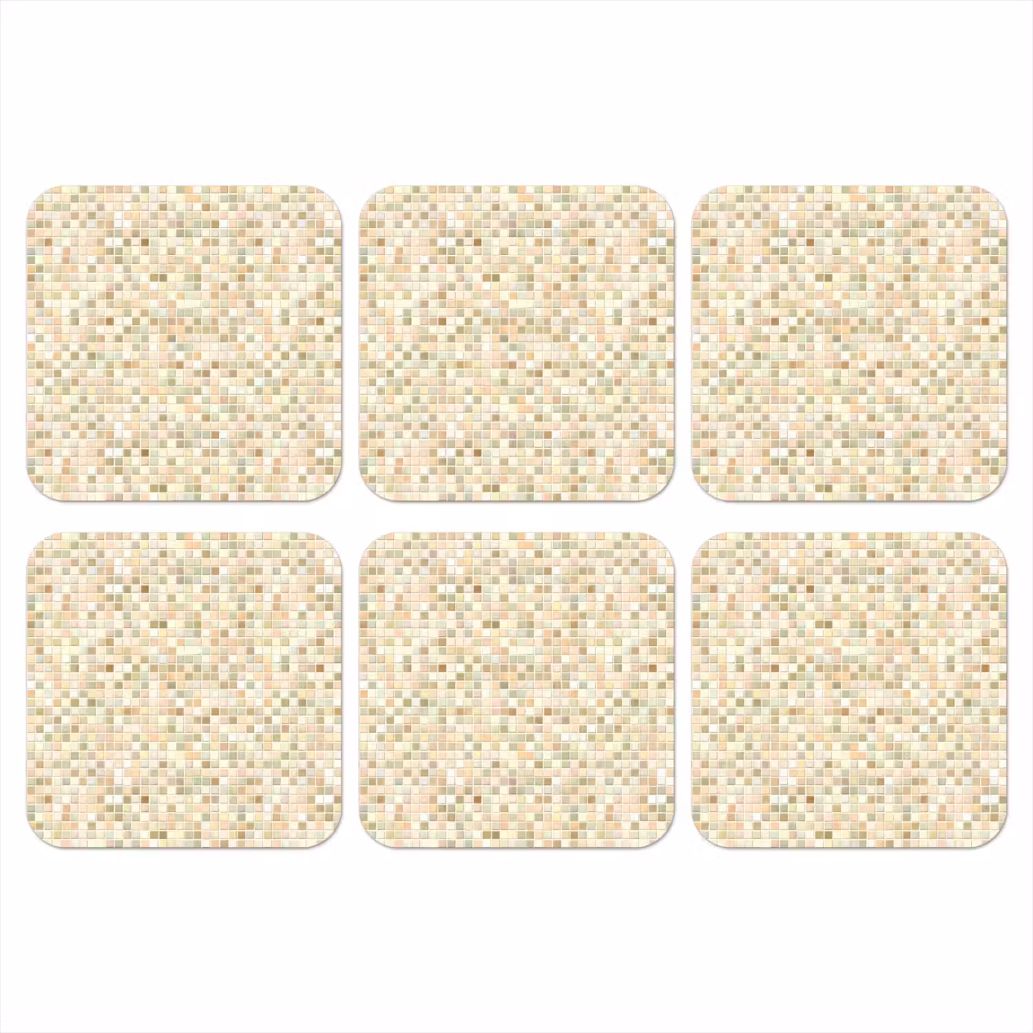 Mozaïek - Patroon - Beige onderzetter kurk middel 366 -3d