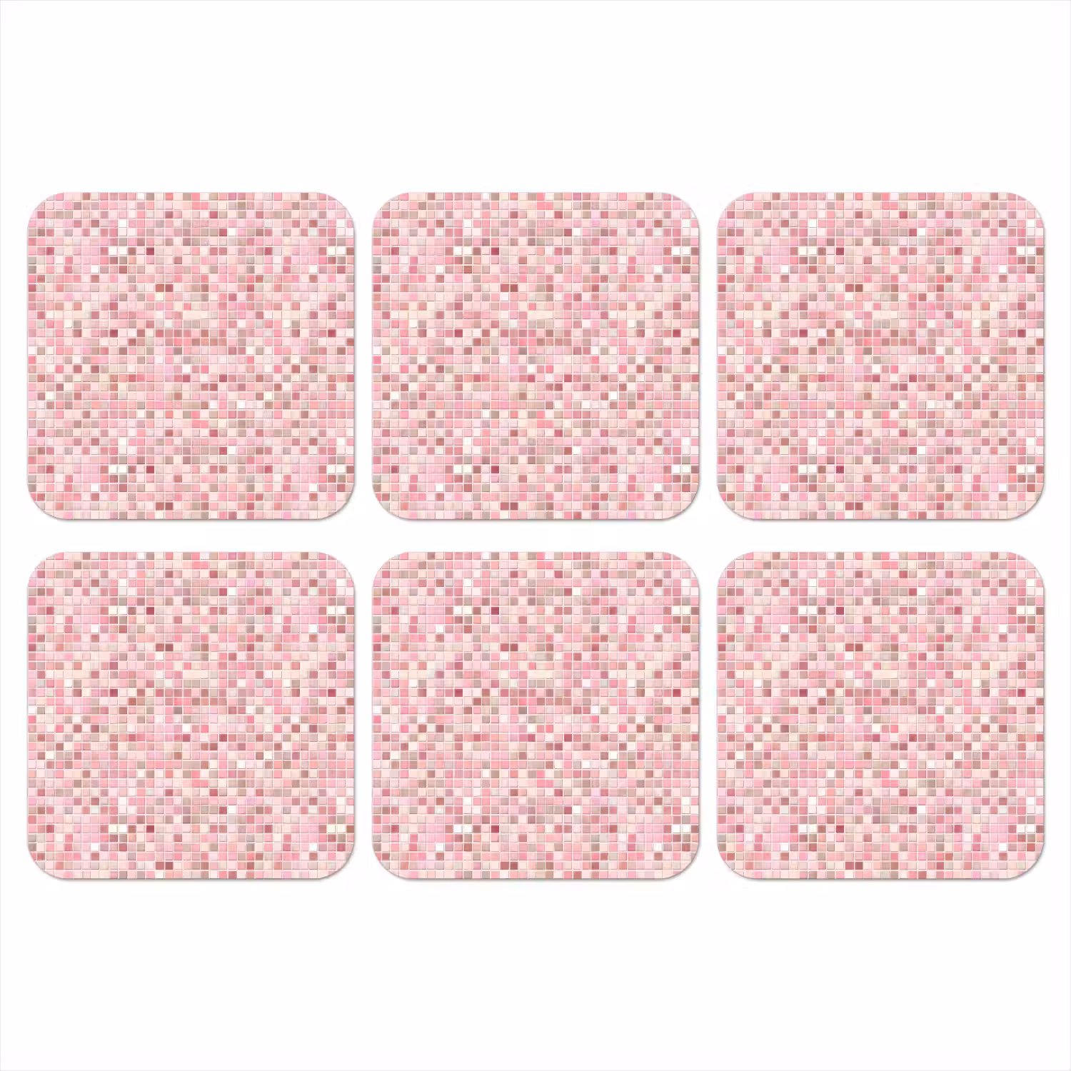 Mozaïek - Patroon - Roze onderzetter kurk middel 366 -3d