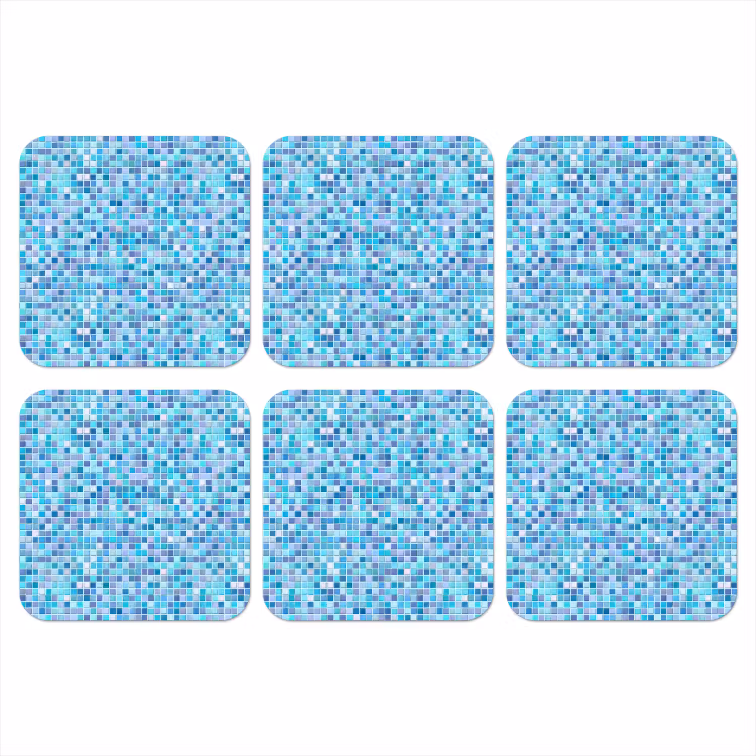 Mozaïek - Patroon - Turquoise onderzetter kurk middel 366 -3d