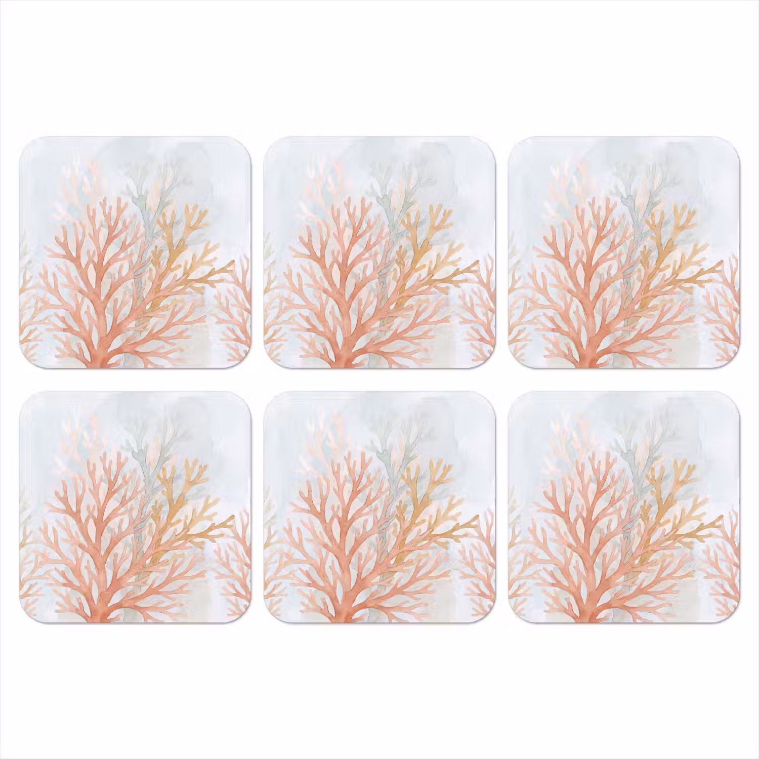 Natuur - Abstract - Aquarel - Organisch - Warm onderzetter kurk middel -3d