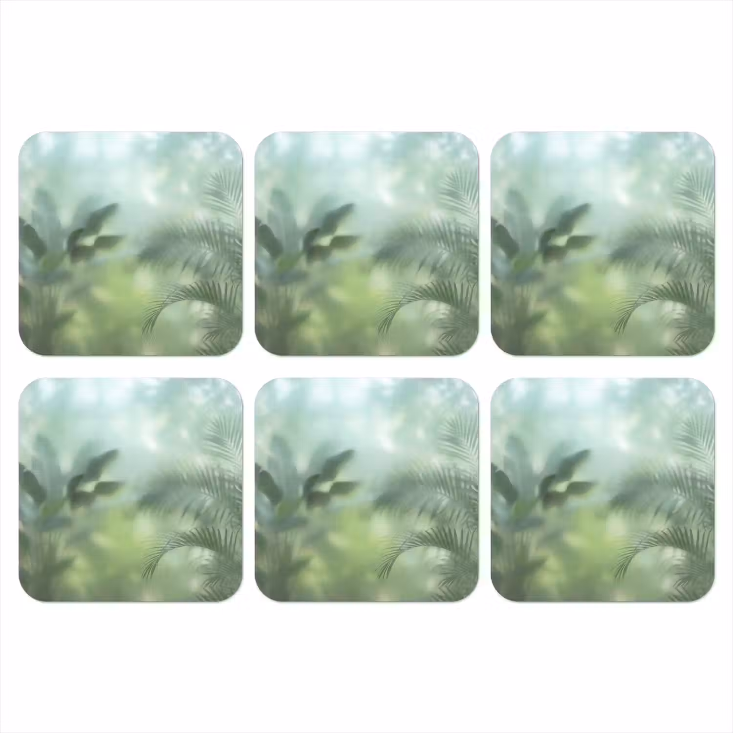 Natuur - Vervaagd - Groen - Abstract - Modern onderzetter kurk middel -3d