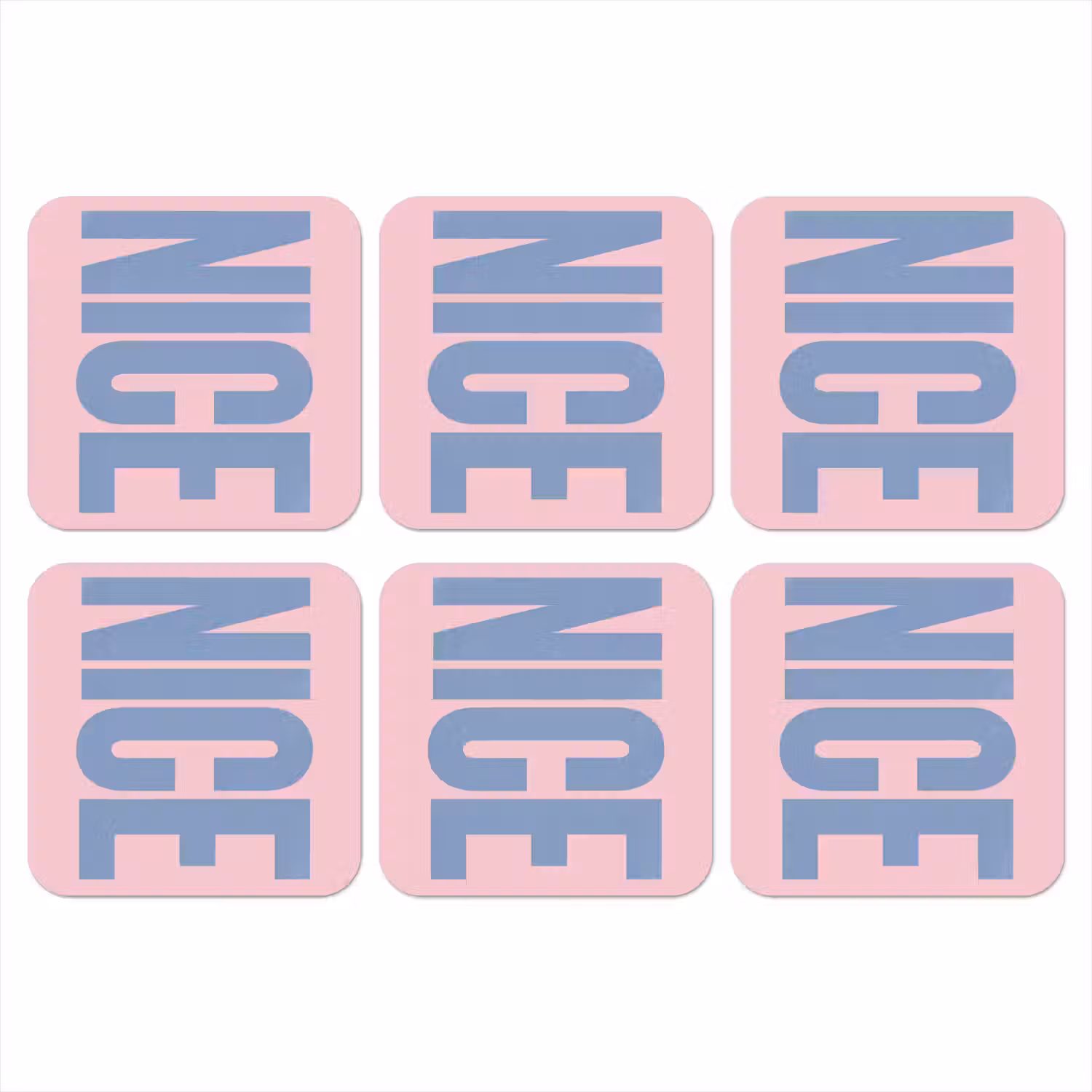 Nice - Paars - Roze onderzetter kurk middel -3d