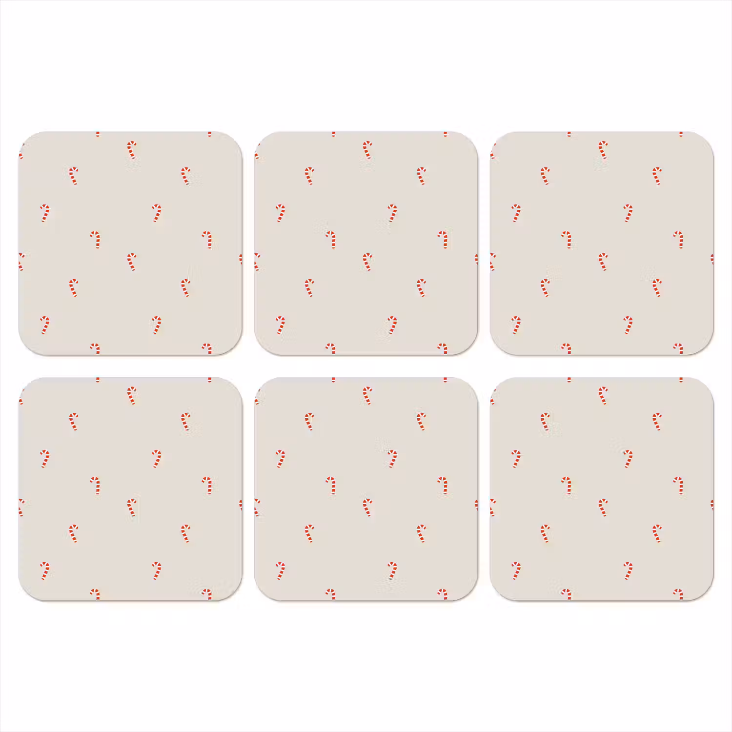 Patroon - Zuurstokken - Beige onderzetter kurk middel 366 -3d