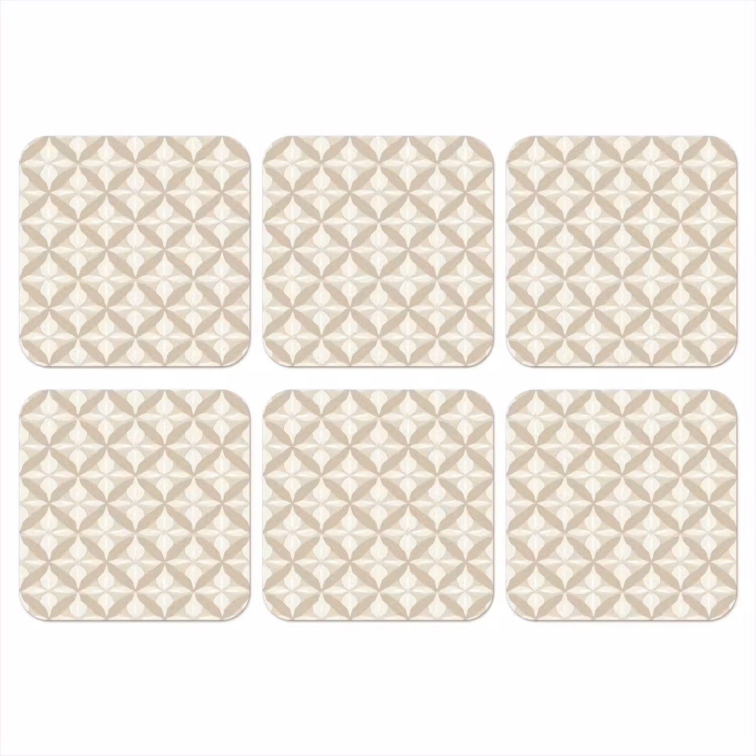Patroon - Klassiek - Beige onderzetter kurk middel 366 -3d