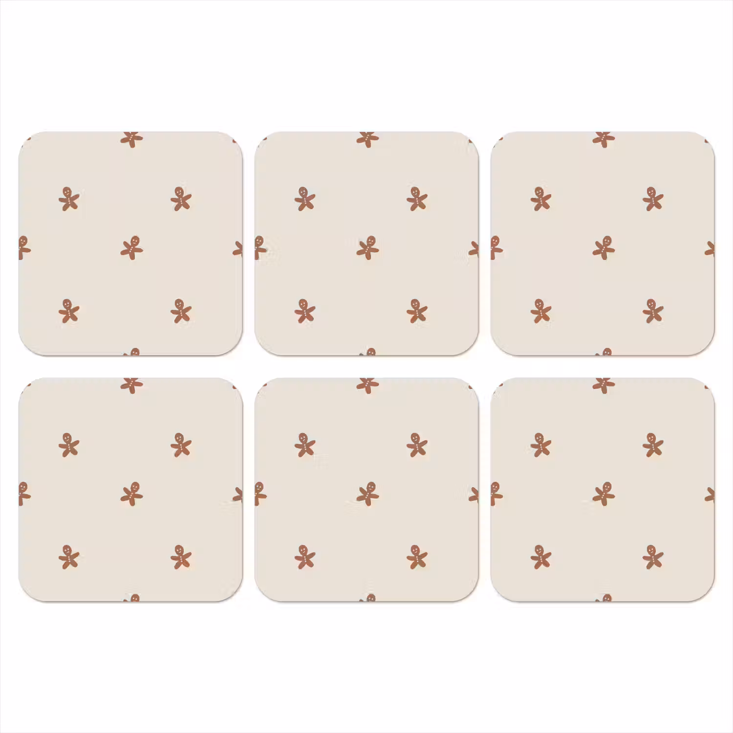 Patroon - Koekjes - Beige onderzetter kurk middel 366 -3d