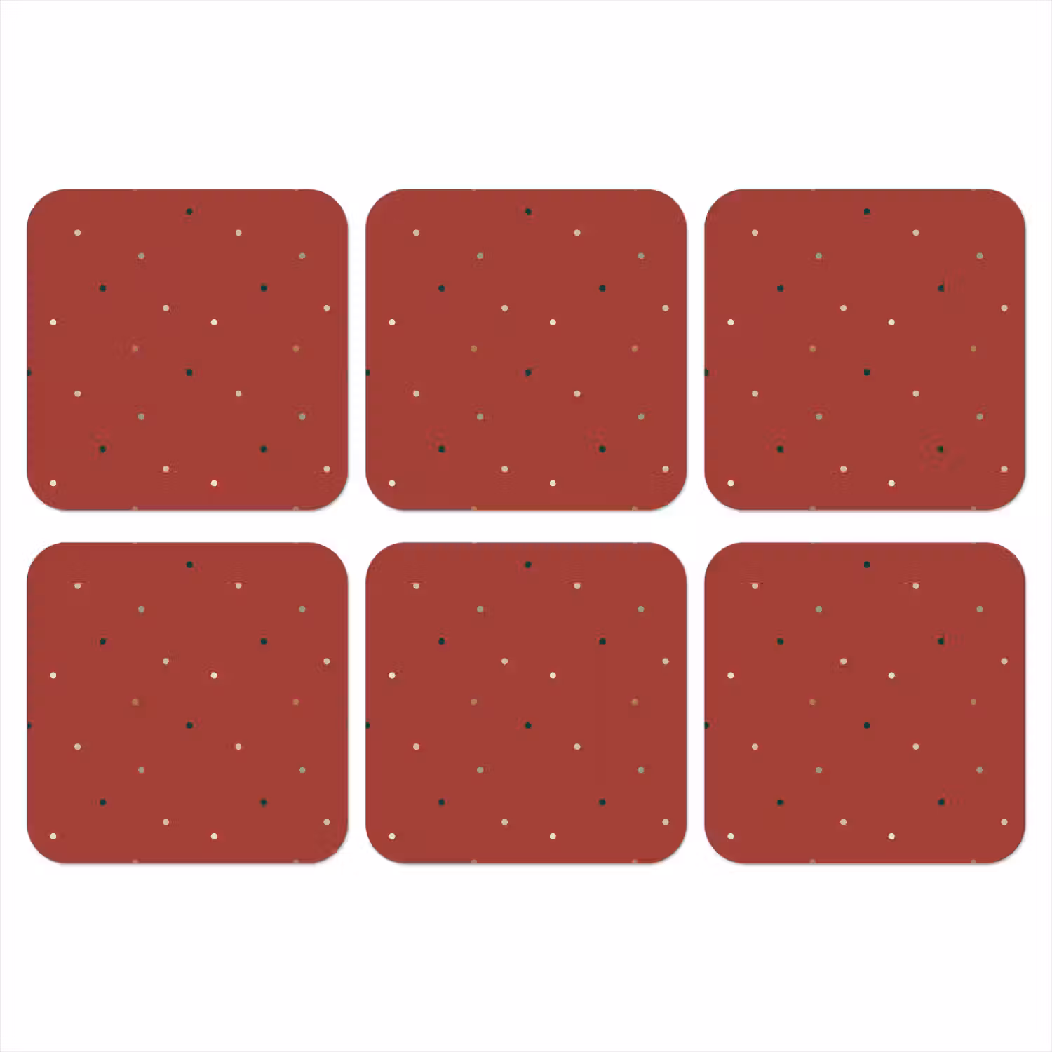 Patroon - Stippen - Rood onderzetter kurk middel 366 -3d