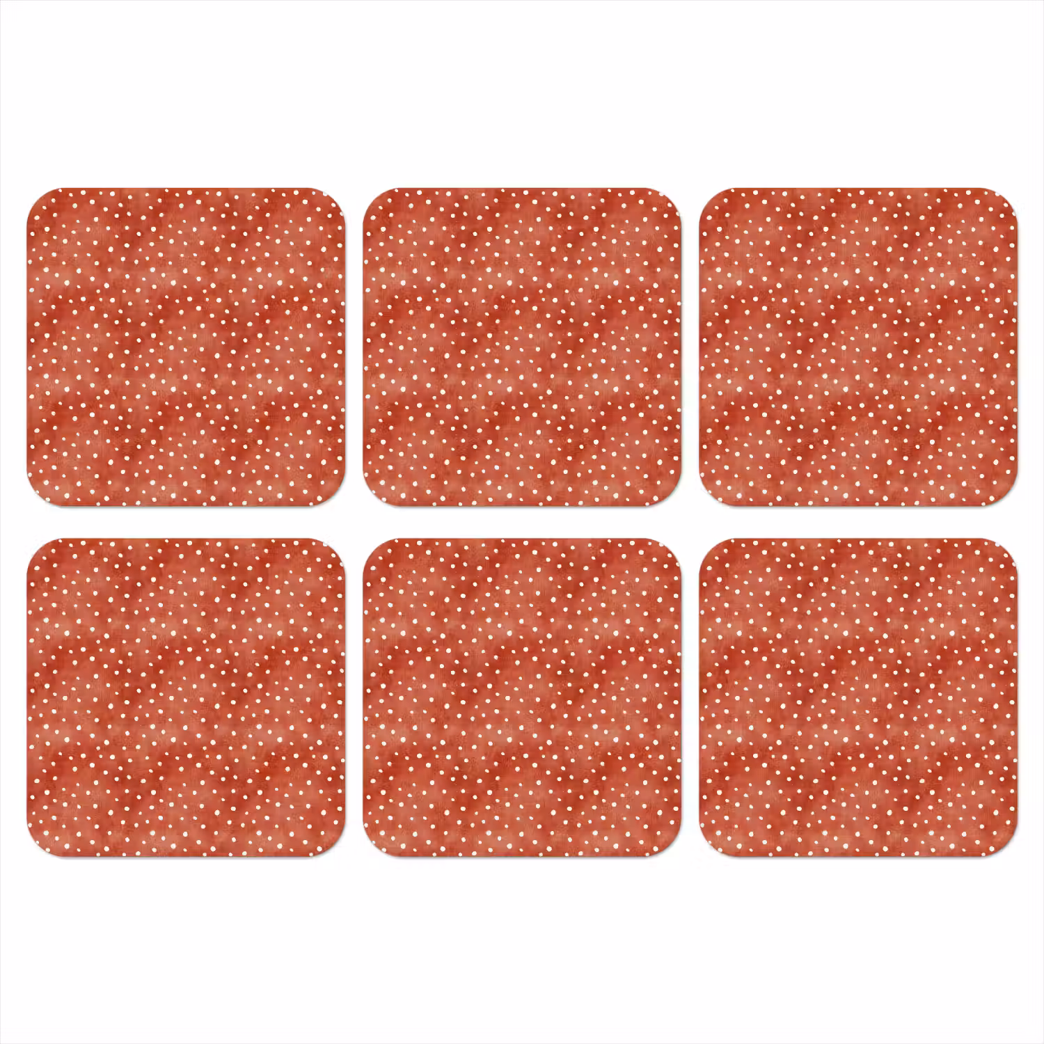 Patroon - Stippen - Rood - Wit onderzetter kurk middel 366 -3d