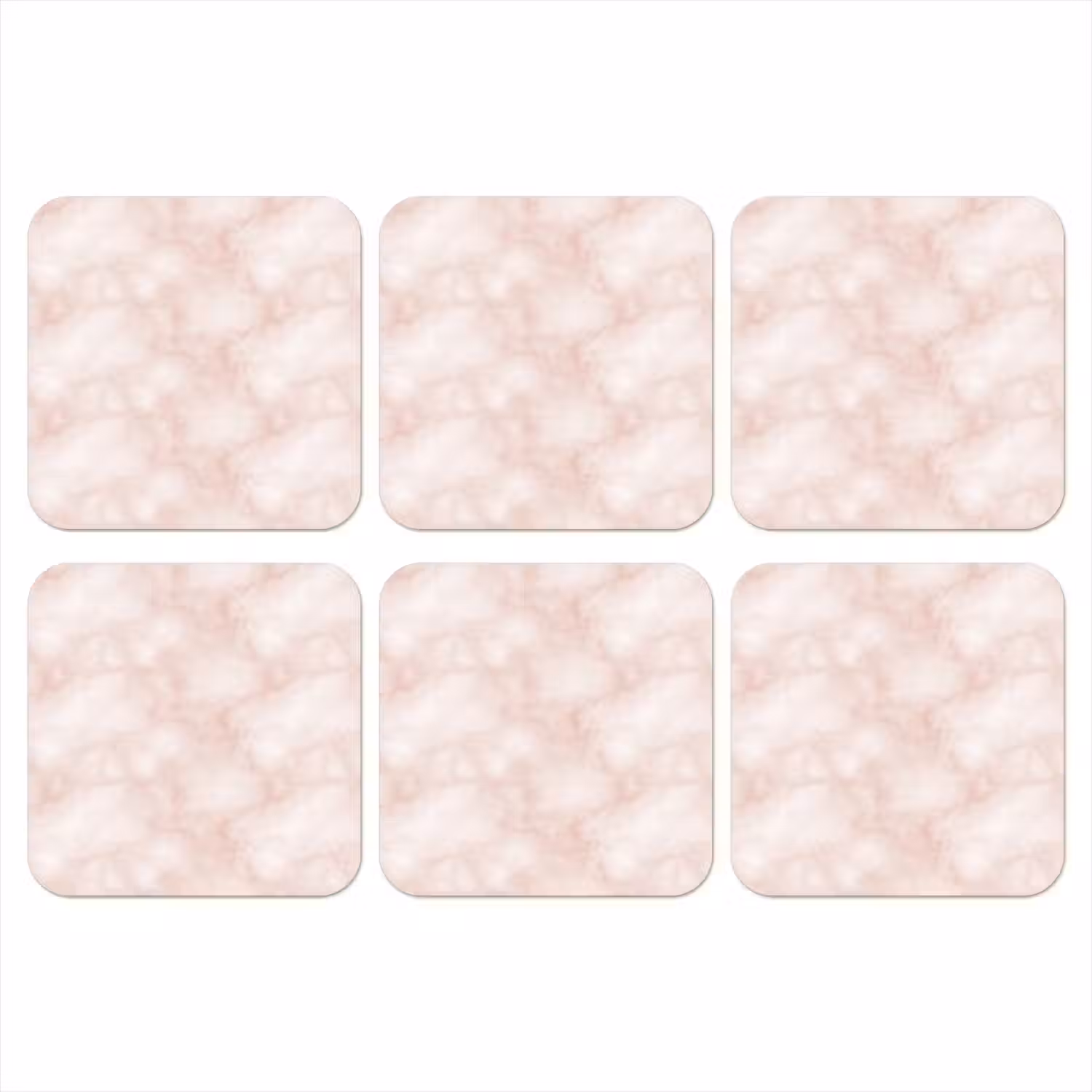 Roze - Marmer - Crème onderzetter kurk middel 366 -3d