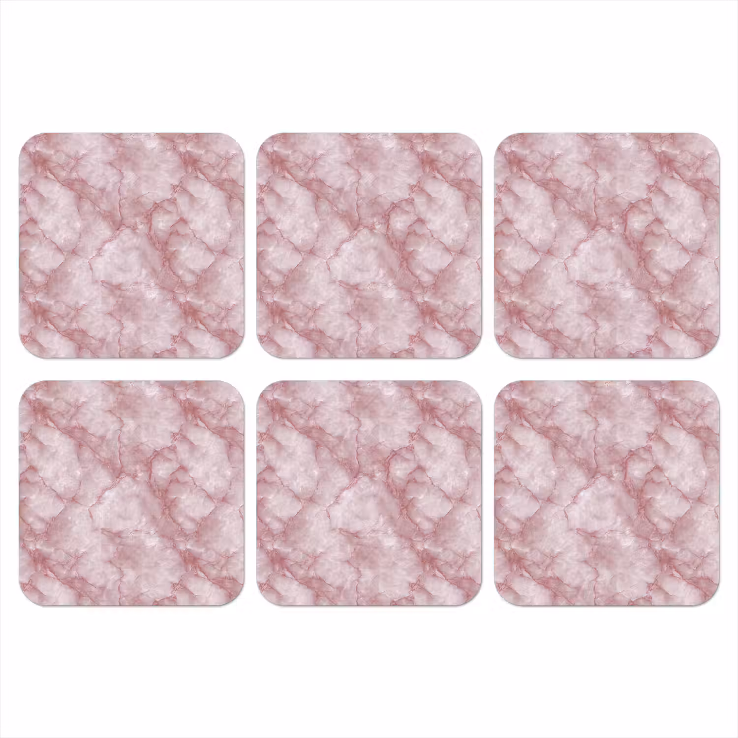Roze - Kwartsmarmer - Aders onderzetter kurk middel 366 -3d