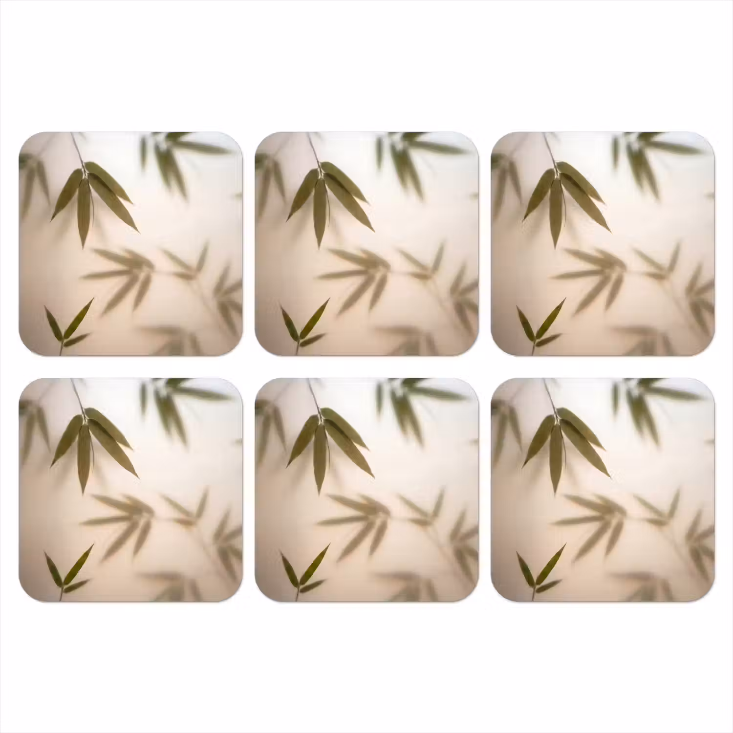 Planten - Bladeren - Natuur - Groen onderzetter kurk middel -3d
