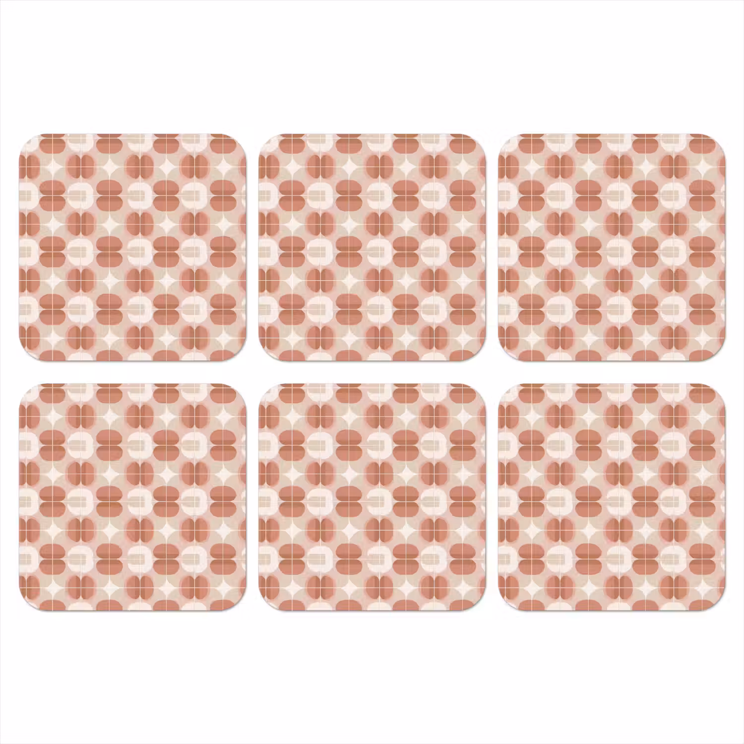 Retro - Klassiek - Roze onderzetter kurk middel 366 -3d