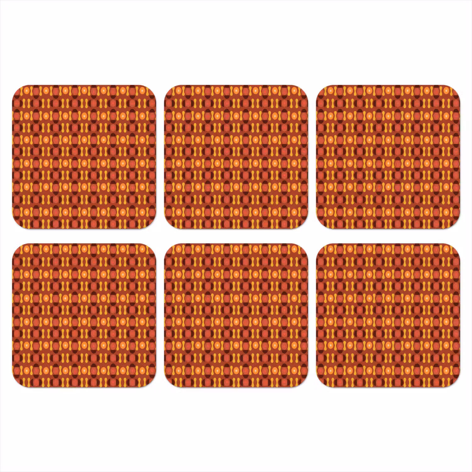 Retro - Disco - Hippie onderzetter kurk middel 366 -3d