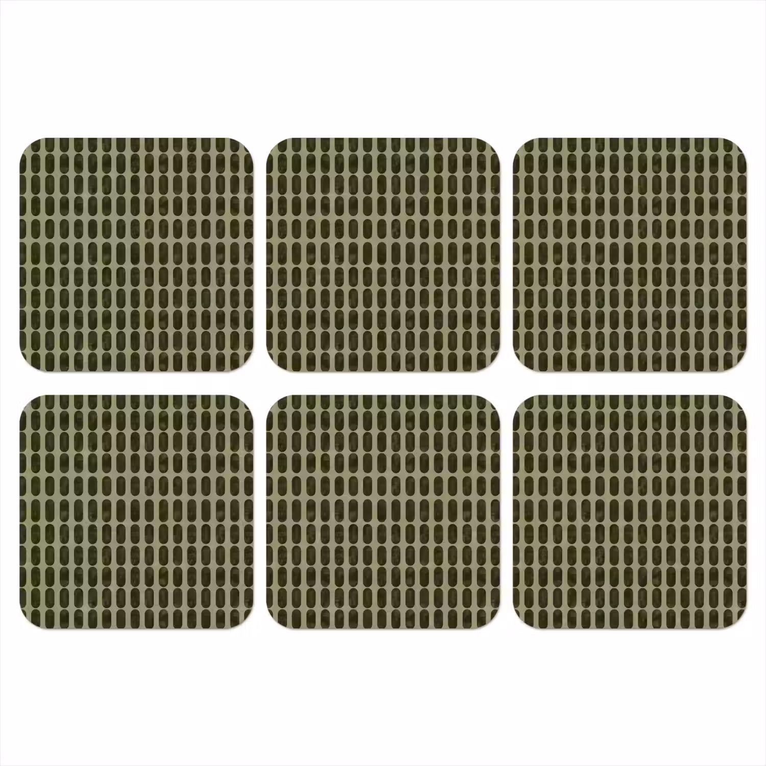Ritmisch - Effect - Groen onderzetter kurk middel 366 -3d