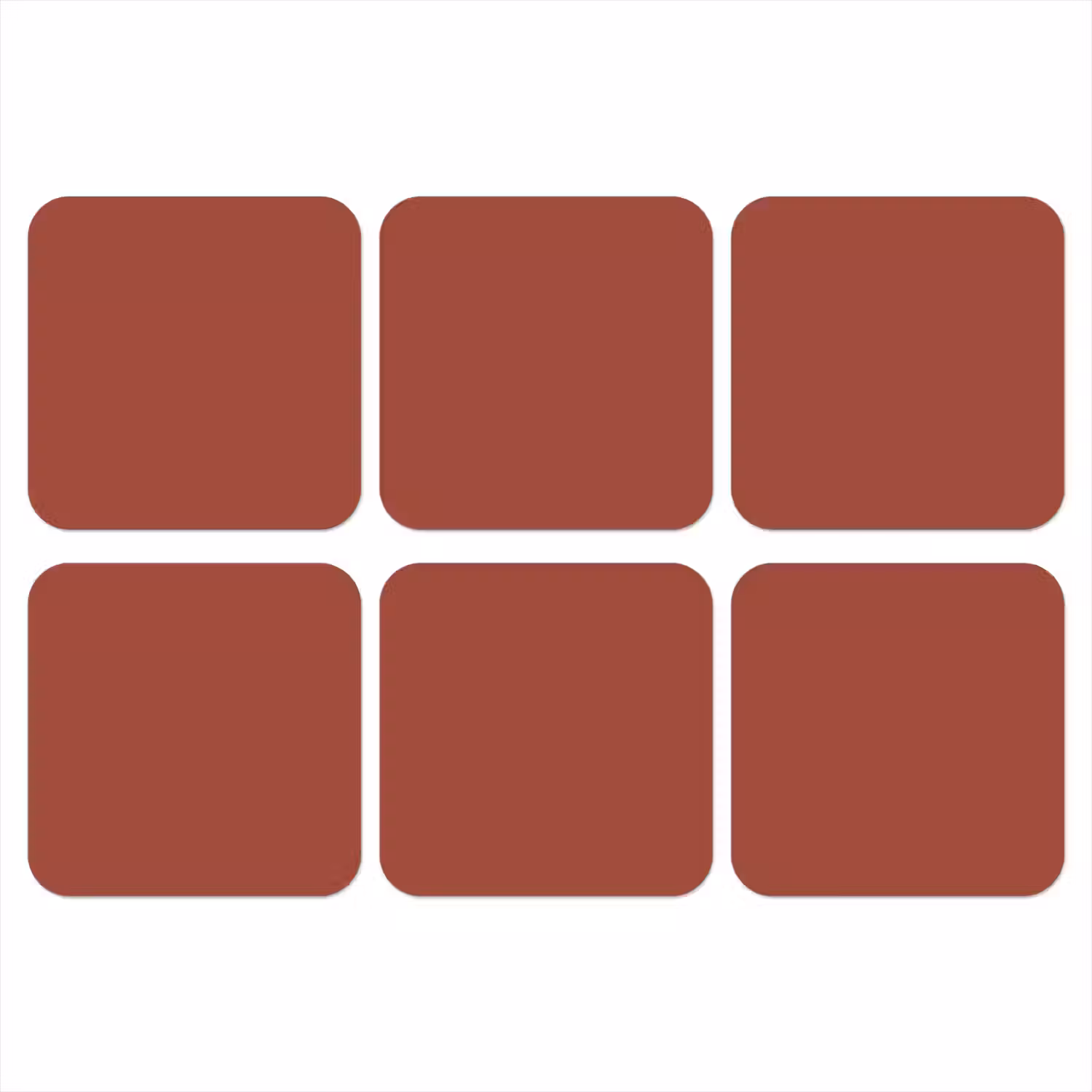 Rustic - Terracotta - Oranje onderzetter kurk middel 366 -3d