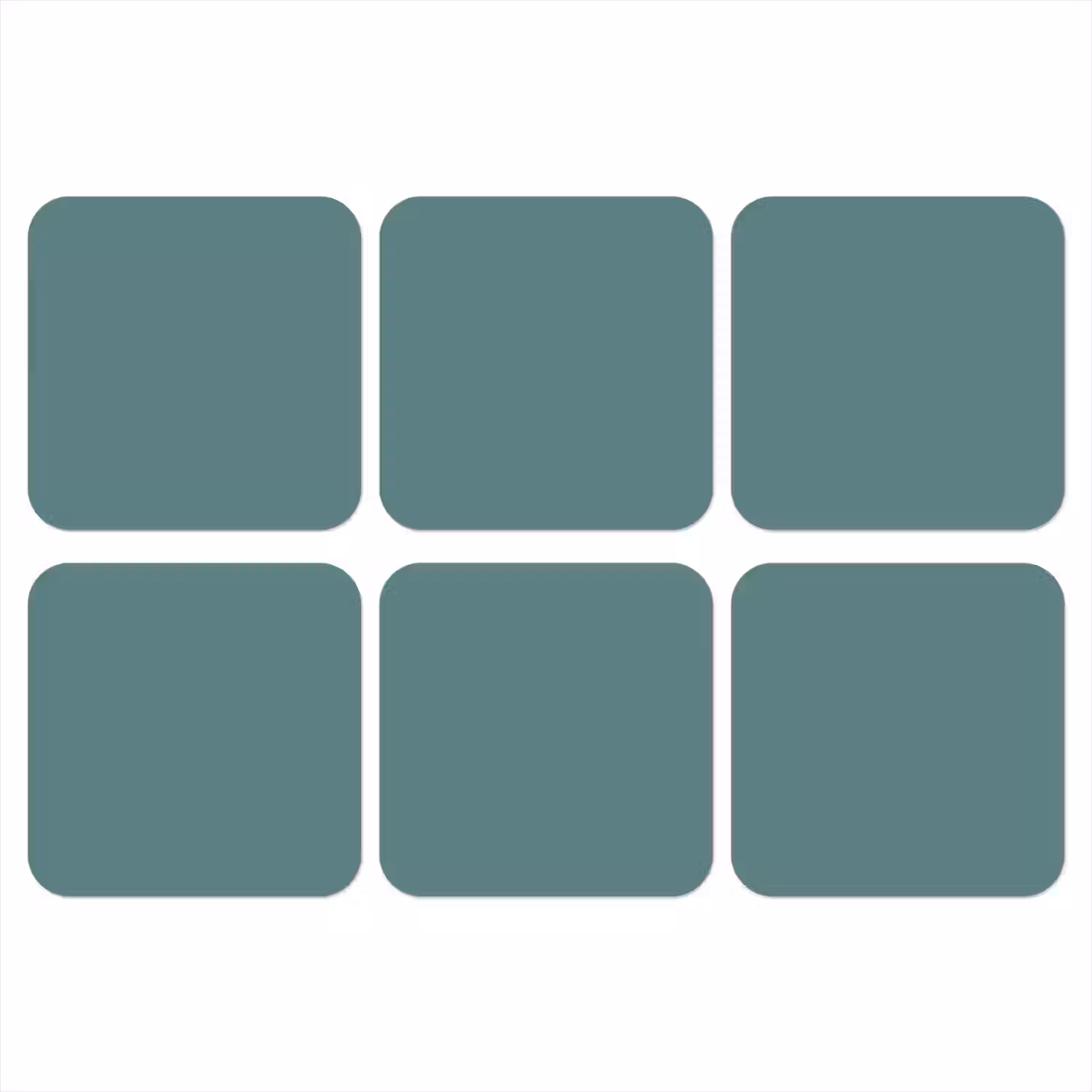 Serene - Teal - Blauw onderzetter kurk middel 366 -3d