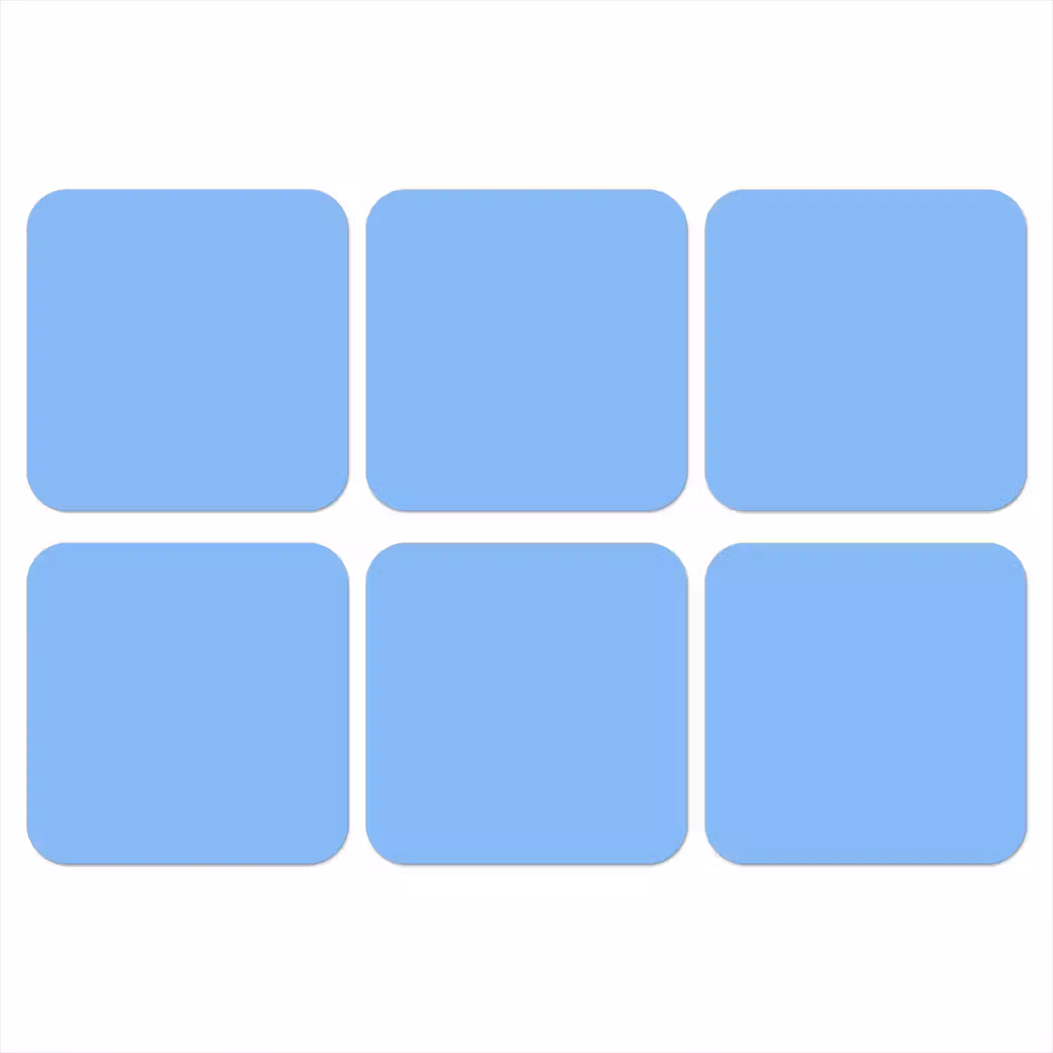 Sky - Glow - Blauw onderzetter kurk middel 366 -3d