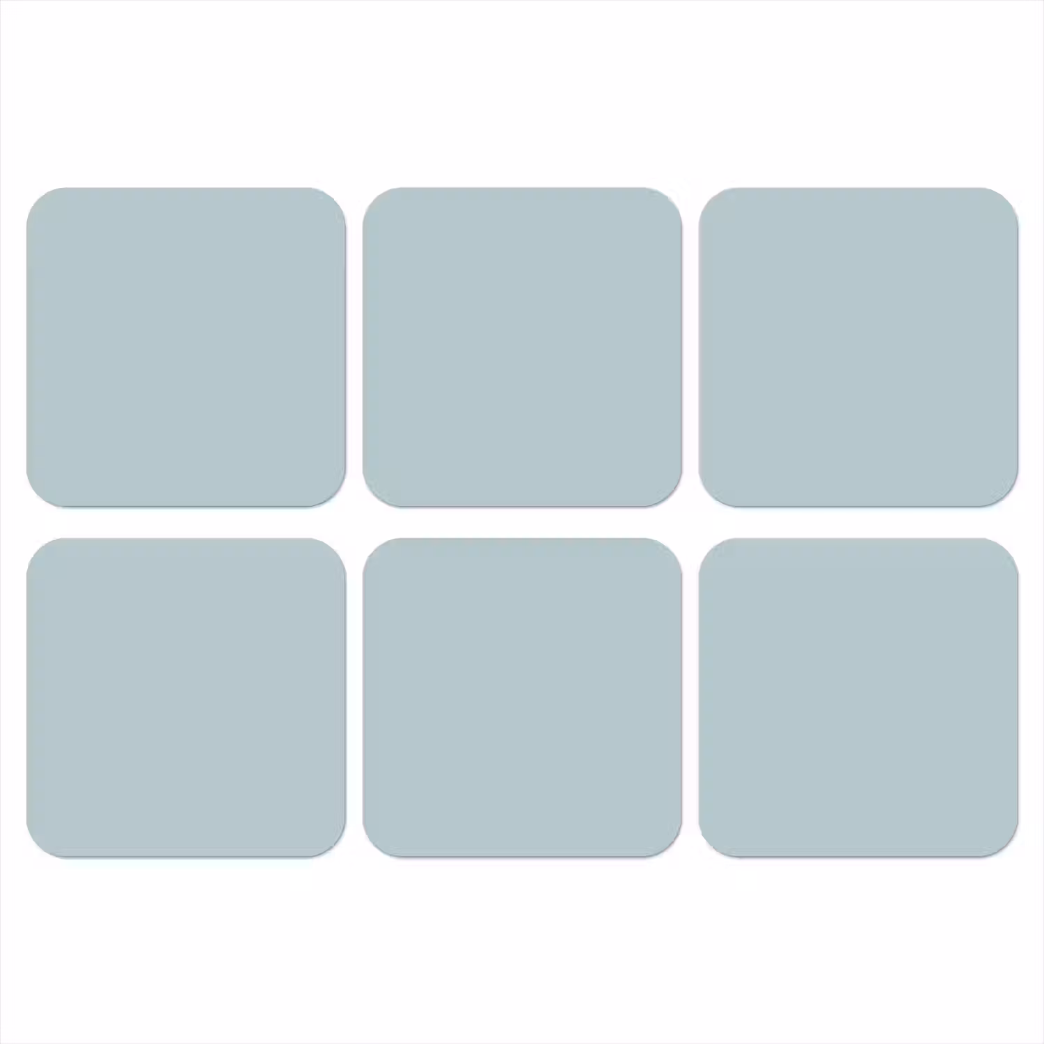 Slate - Blue - Blauw onderzetter kurk middel 366 -3d