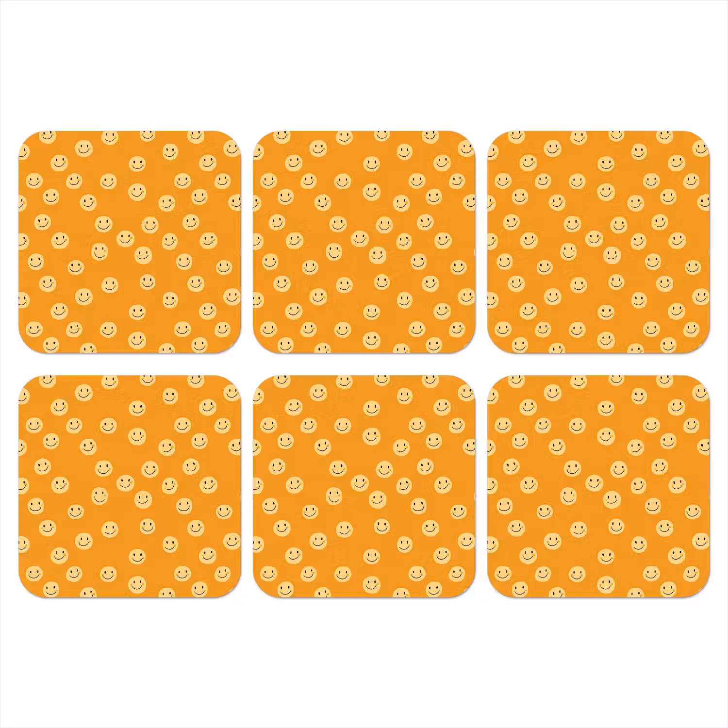 Smileys - Retro - Heel onderzetter kurk middel 366 -3d