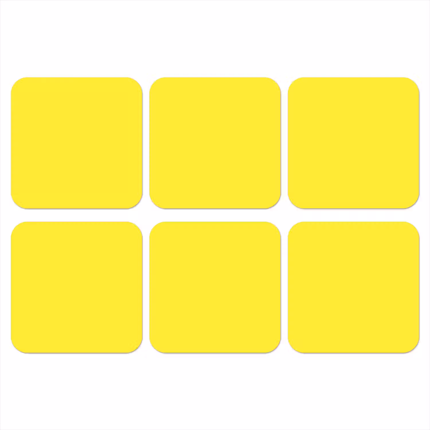 Soft - Custard - Geel onderzetter kurk middel 366 -3d