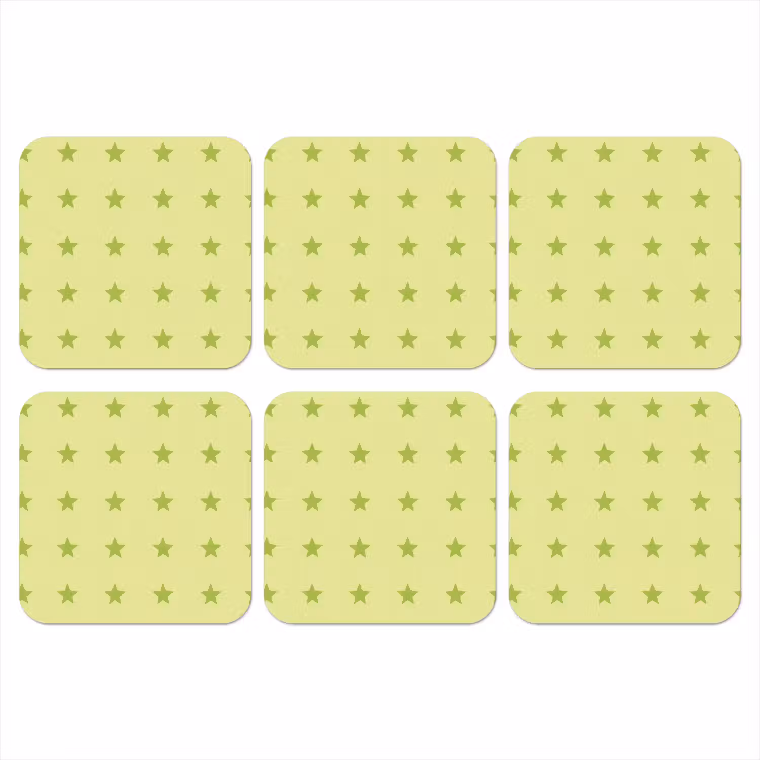 Sterren - Patroon - Groen onderzetter kurk middel 366 -3d