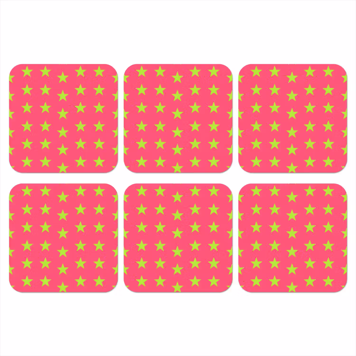 Sterren - Patroon - Roze onderzetter kurk middel 366 -3d