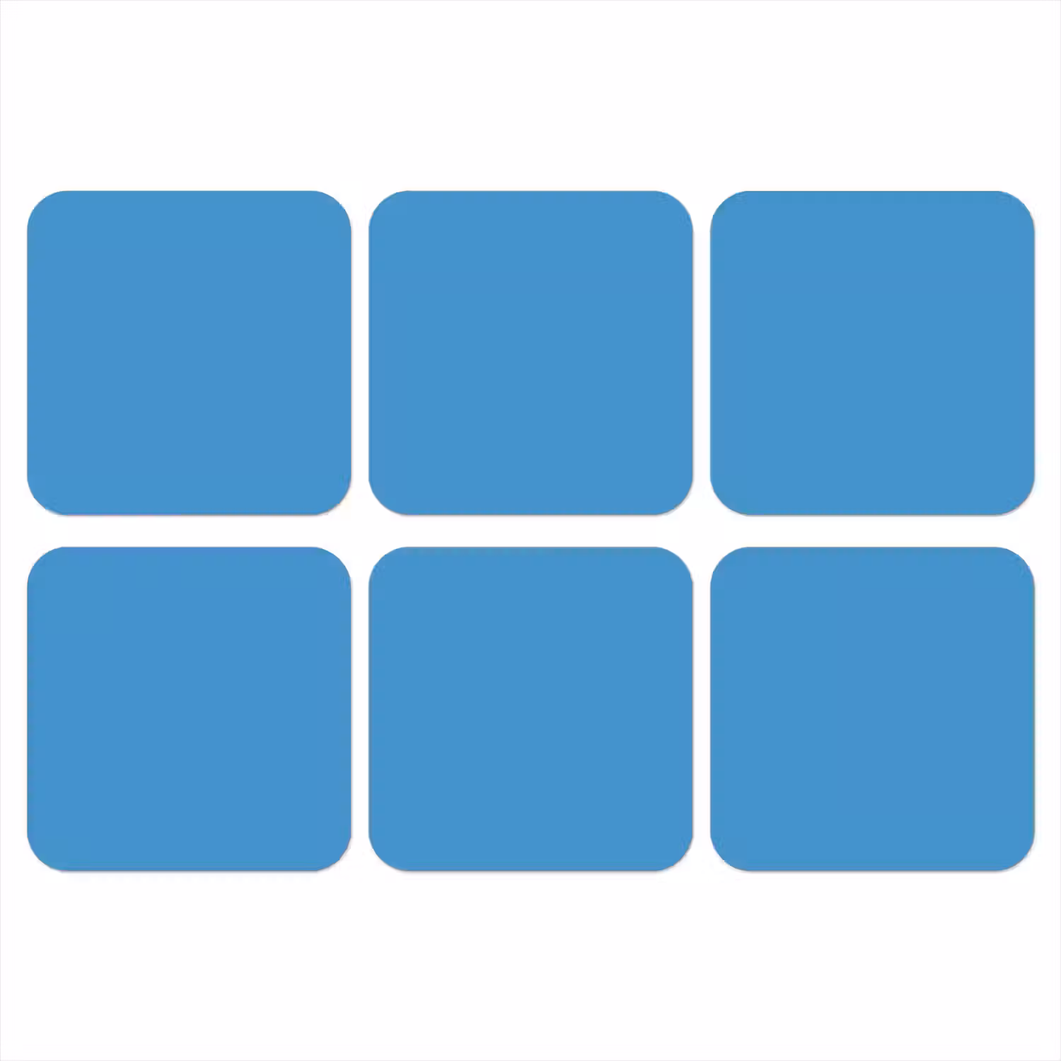 Steel - Blue - Blauw onderzetter kurk middel 366 -3d