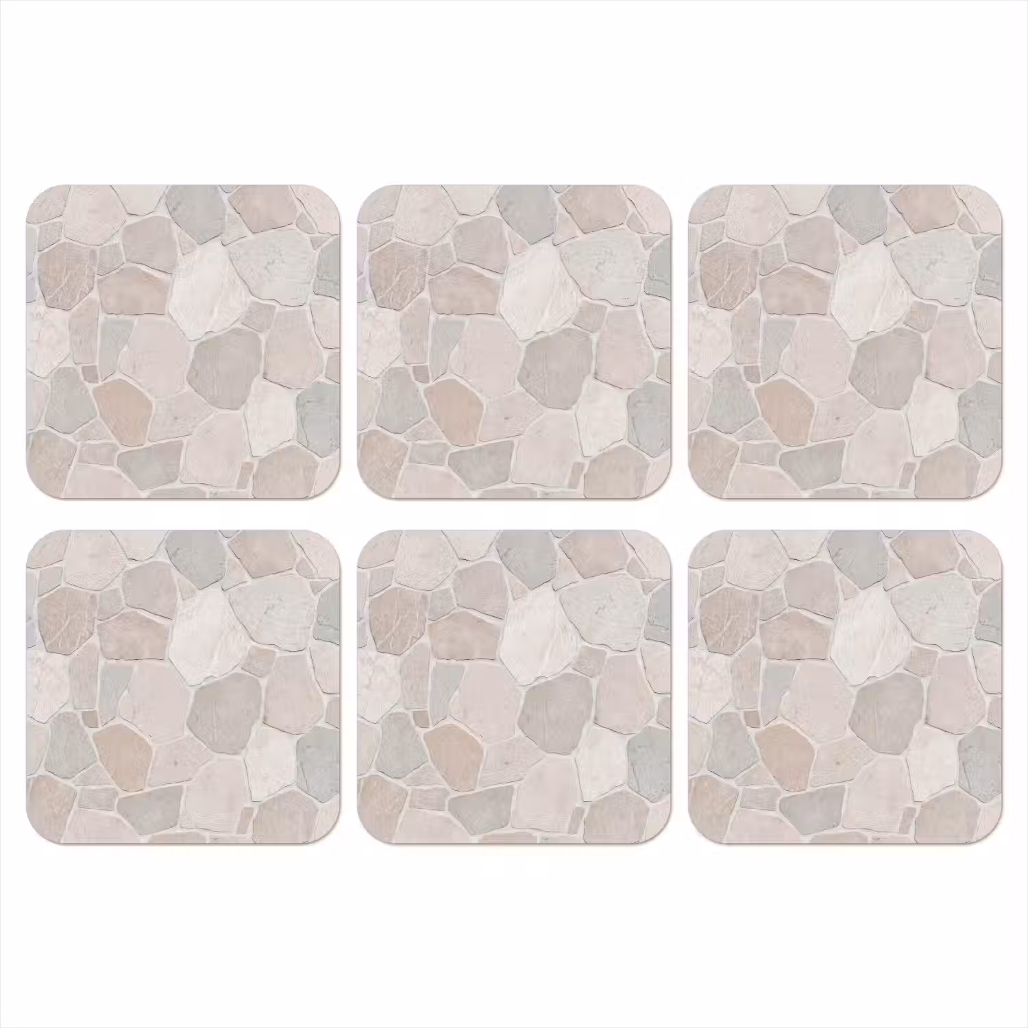 Steen - Patroon - Textuur - Beige onderzetter kurk middel -3d