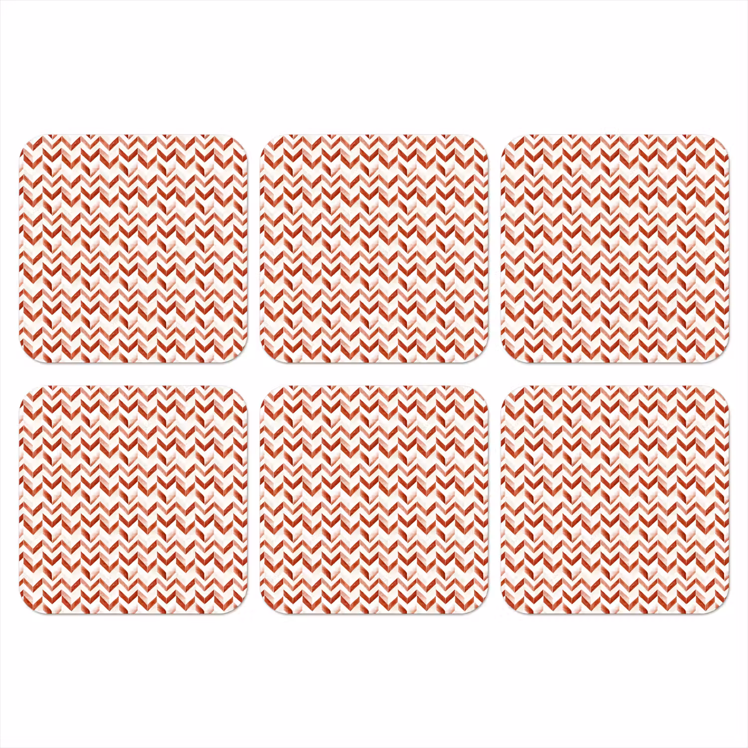 Strepen - Rood - Wit - Patroon onderzetter kurk middel 366 -3d